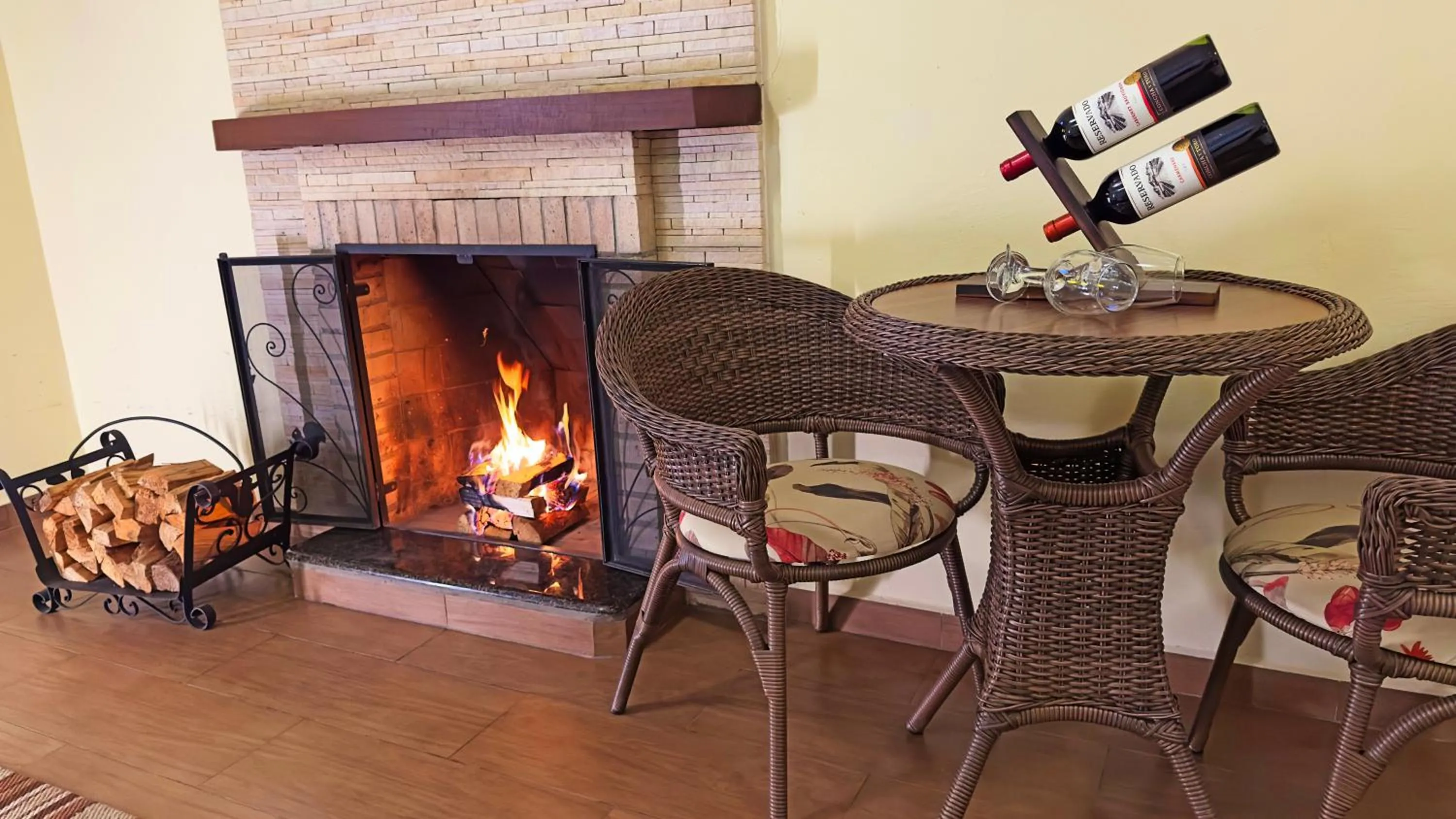 fireplace in Pousada Medeiros