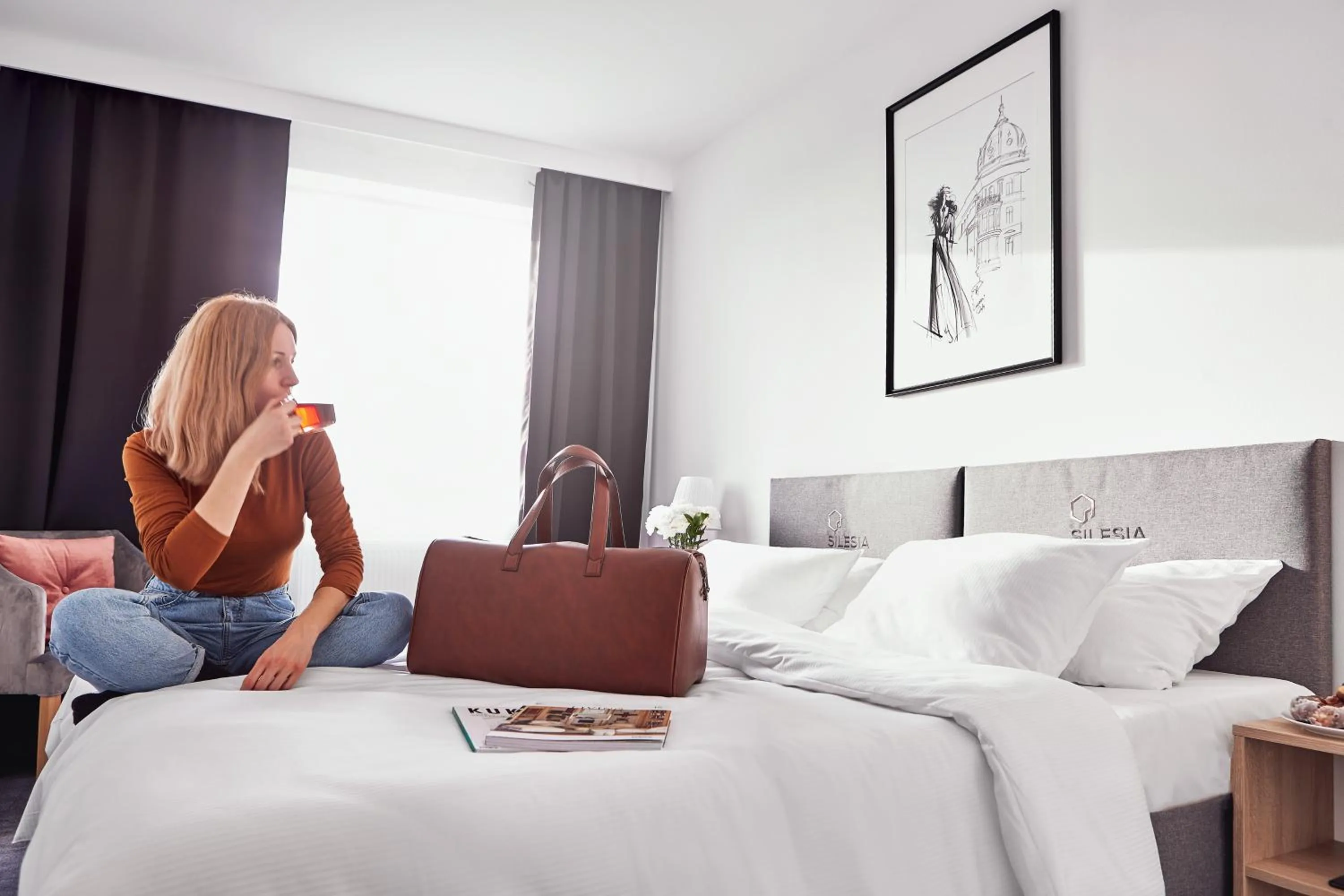 Bed in Silesia Apartments