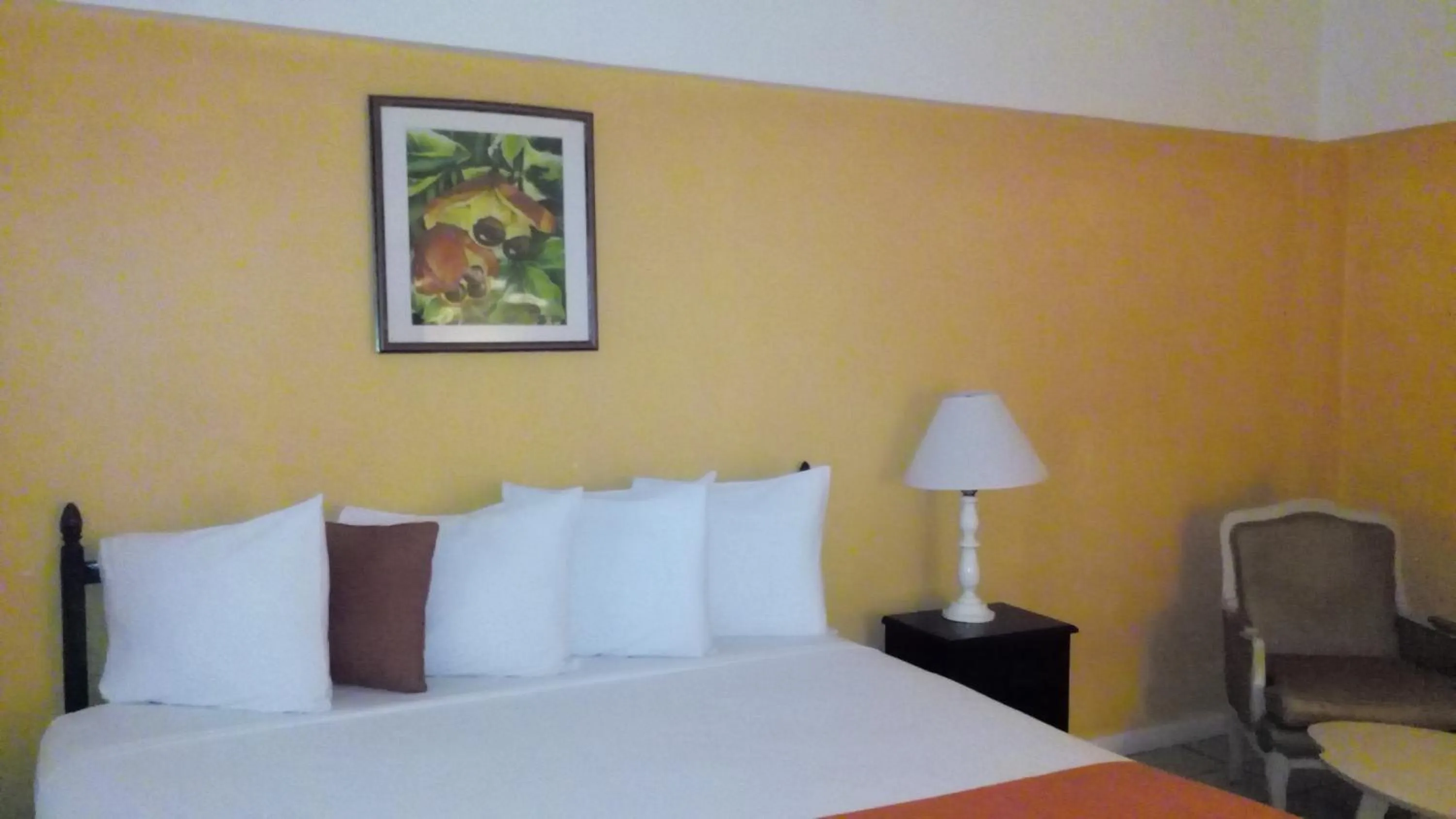 Decorative detail, Bed in Pineapple Court Hotel