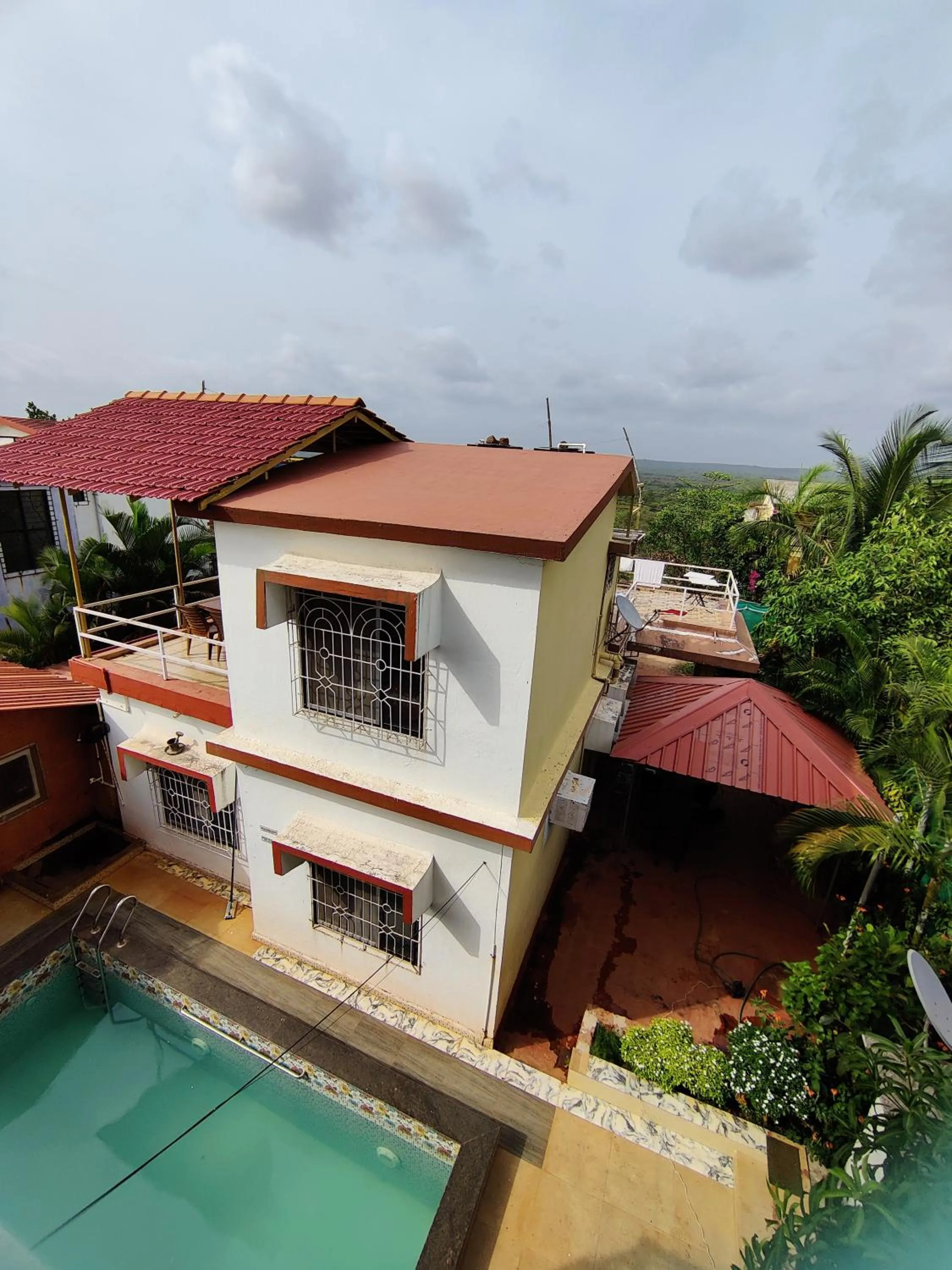 Pool view in Redstone House by Oxystays Hospitality