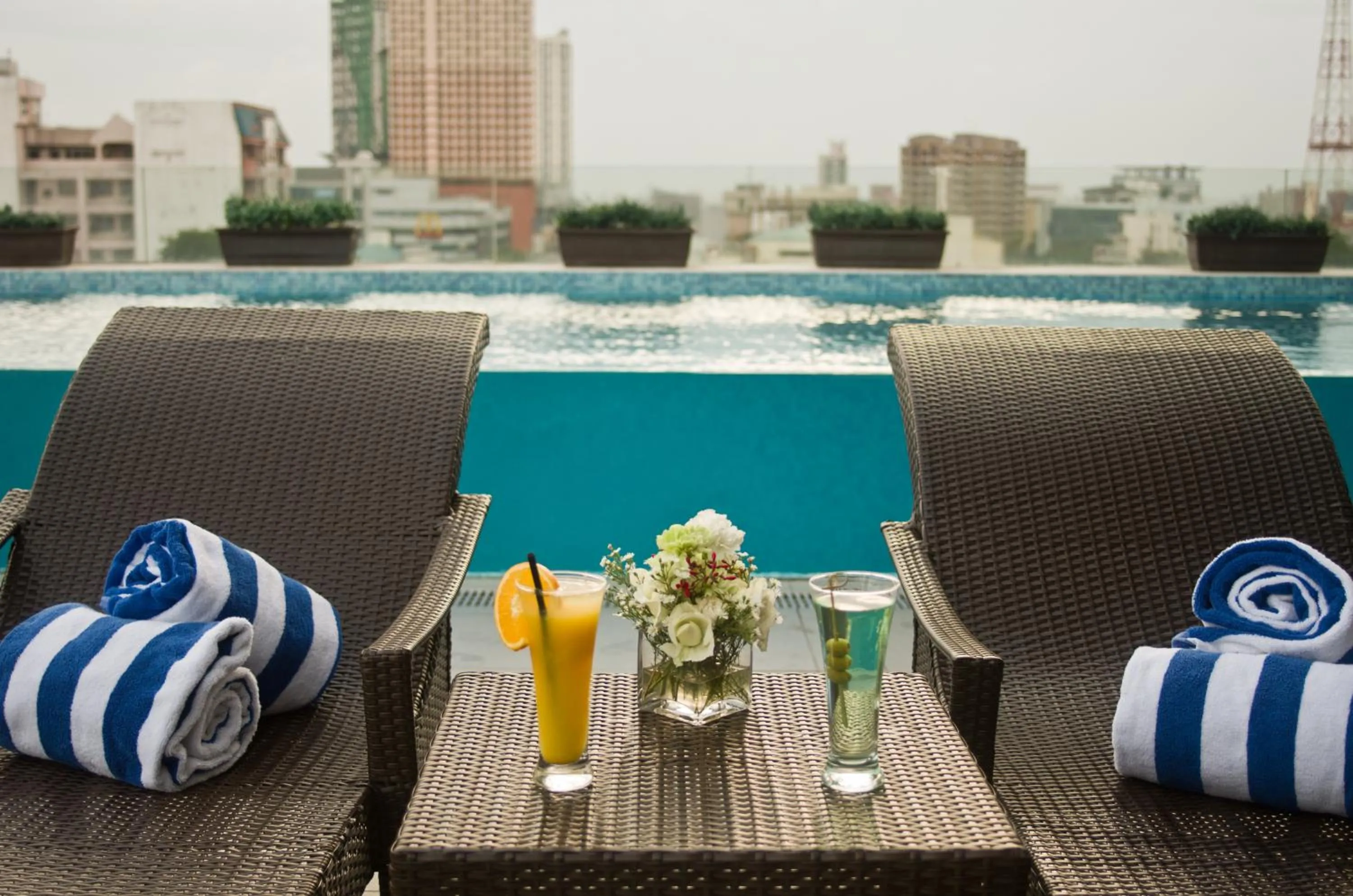 Pool view in Luxent Hotel