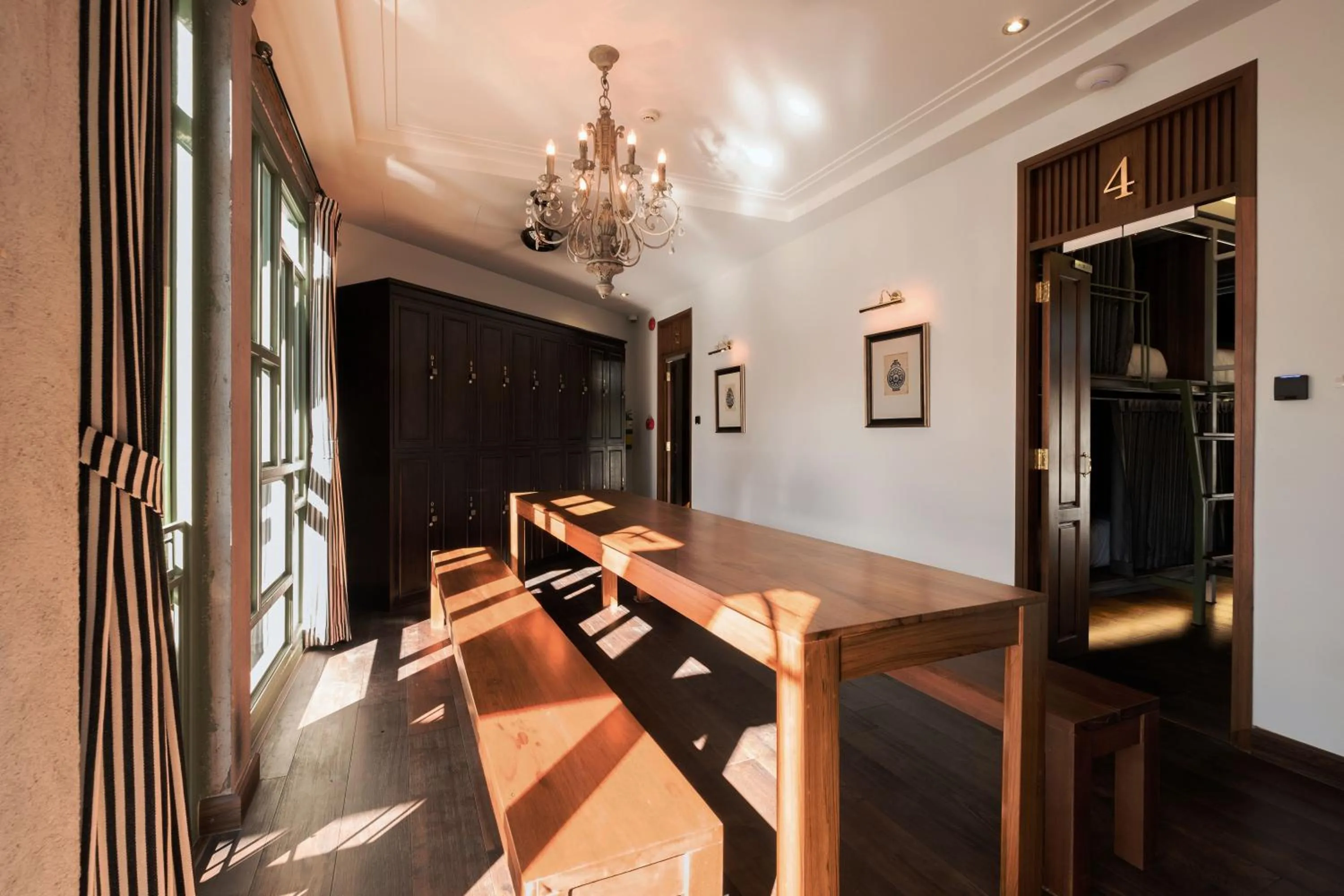 Seating area in Khunluang Hostel