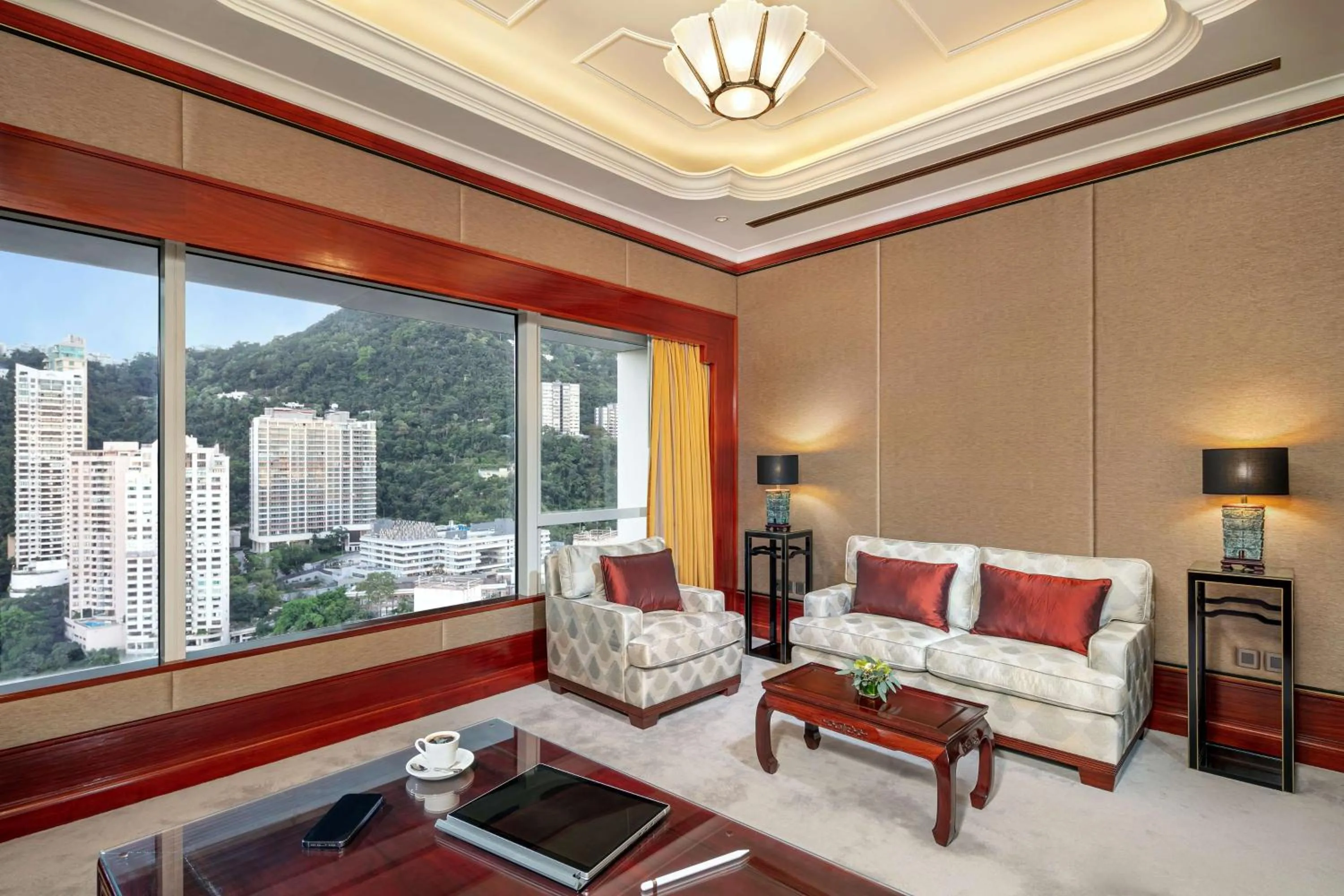 Living room in Conrad Hong Kong