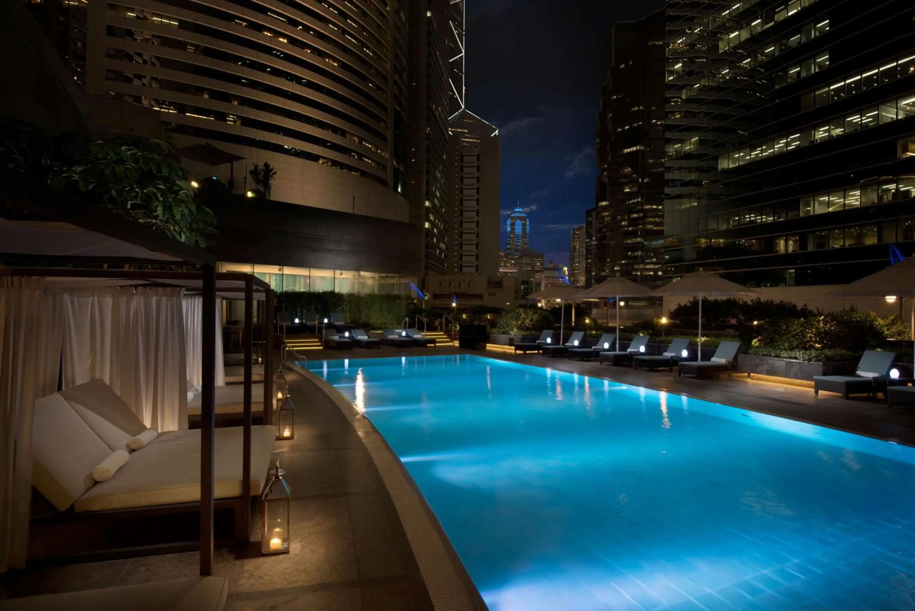Pool view in Conrad Hong Kong