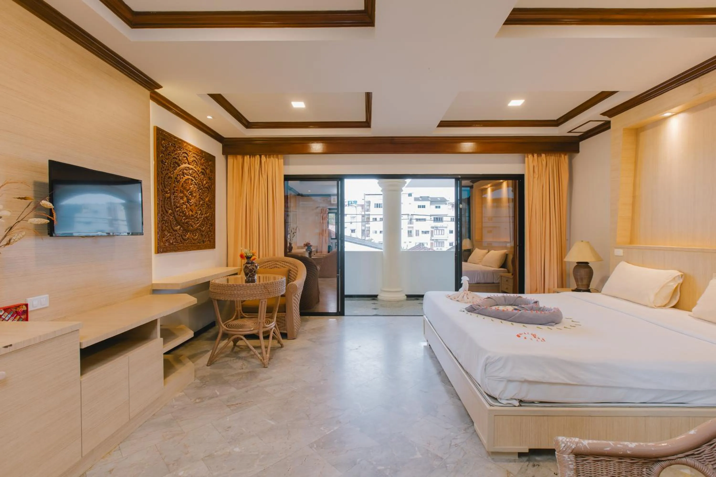 Photo of the whole room, Bed in Royal Prince Residence, Patong Beach