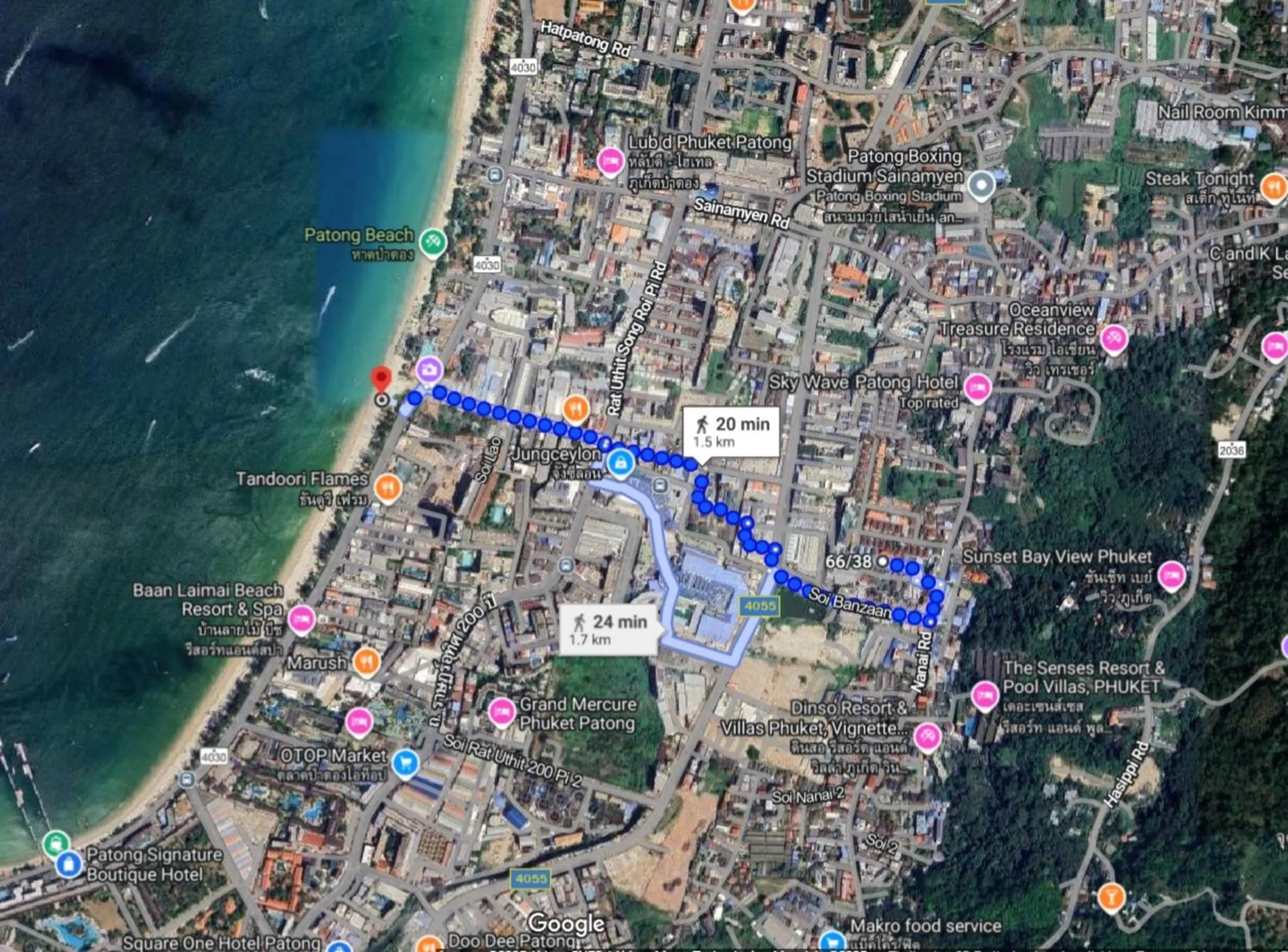 Location in Royal Prince Residence, Patong Beach