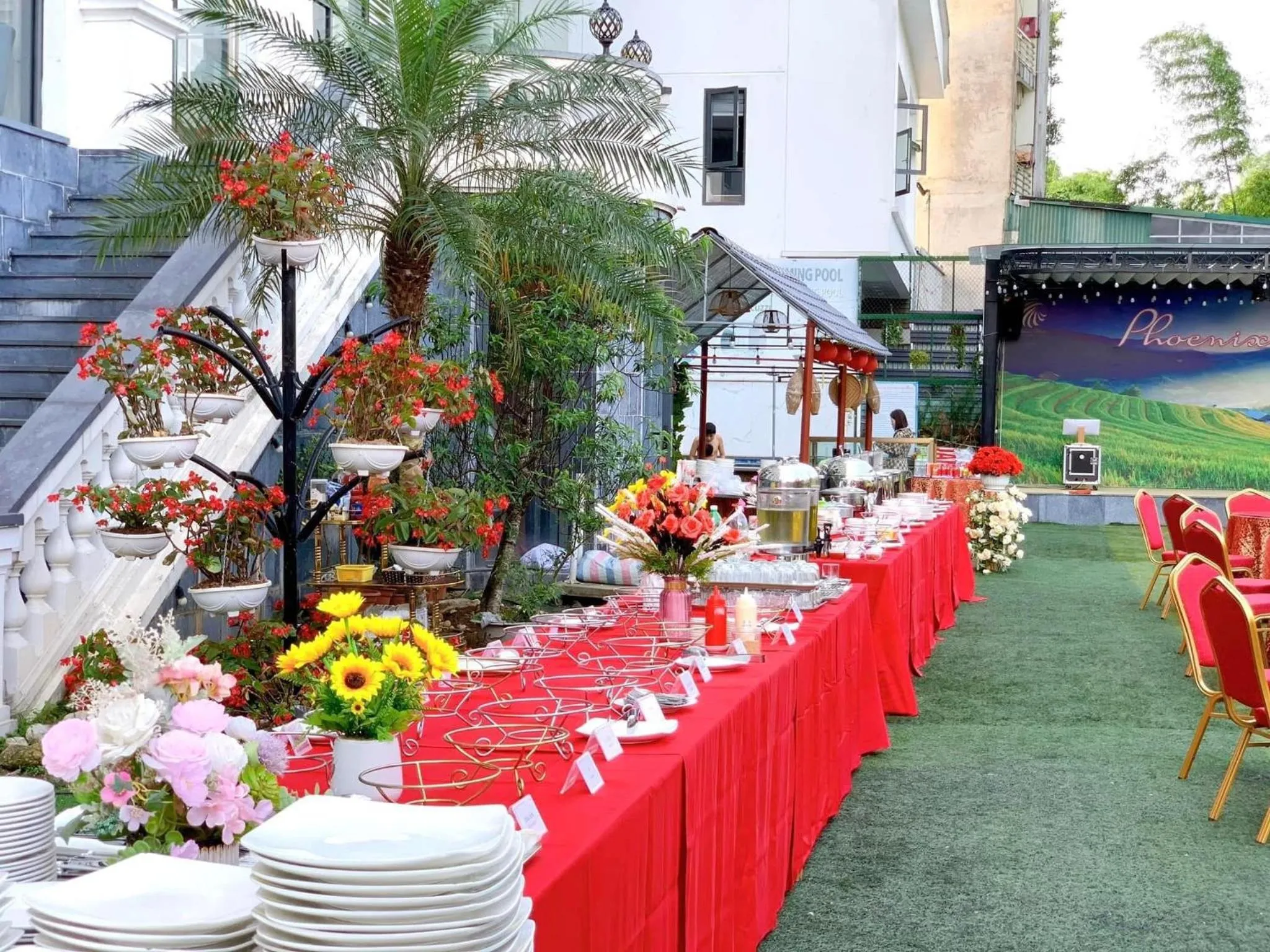 Patio in Phoenix Hotel Hà Giang