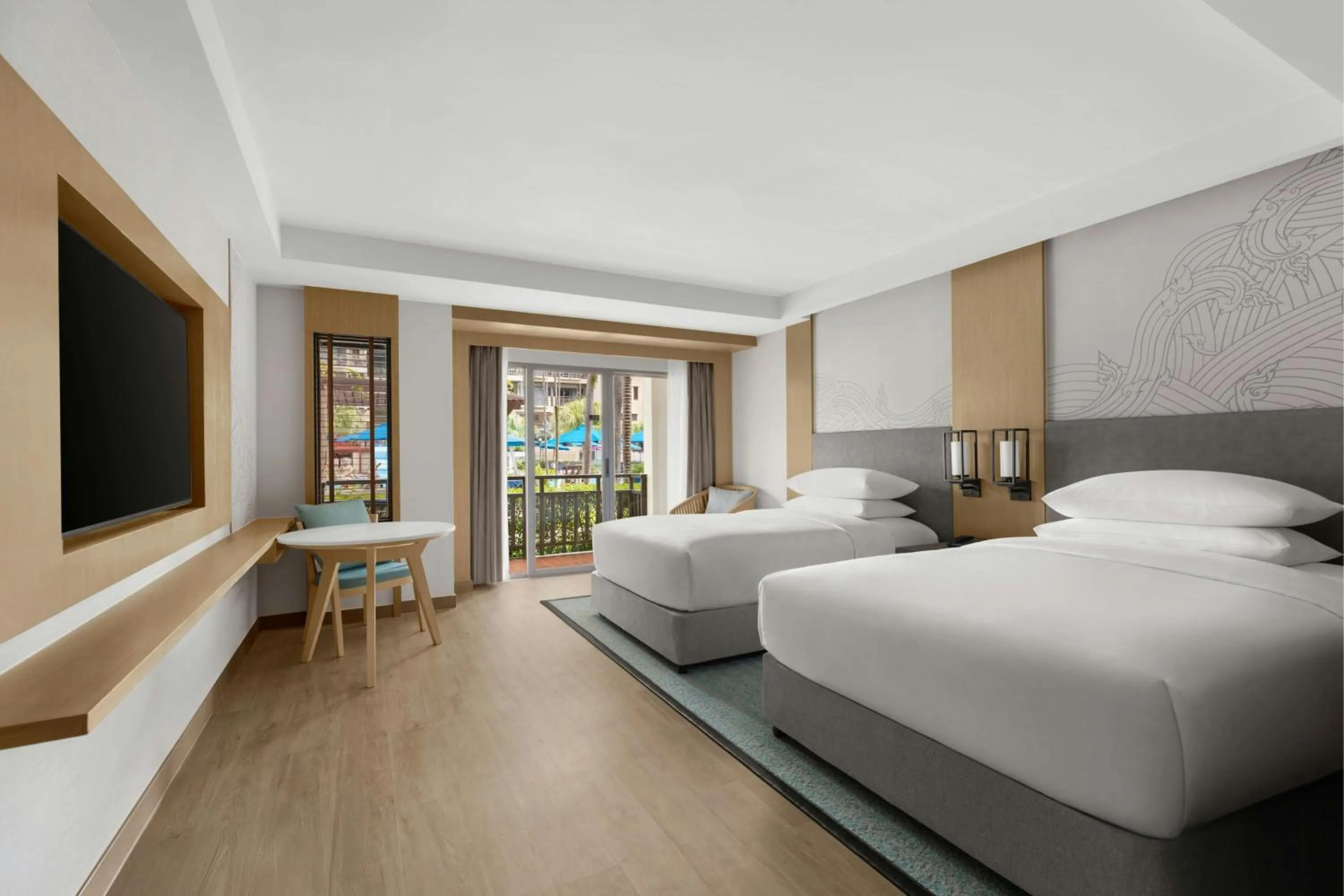 Photo of the whole room, Bed in Phuket Marriott Resort & Spa, Merlin Beach