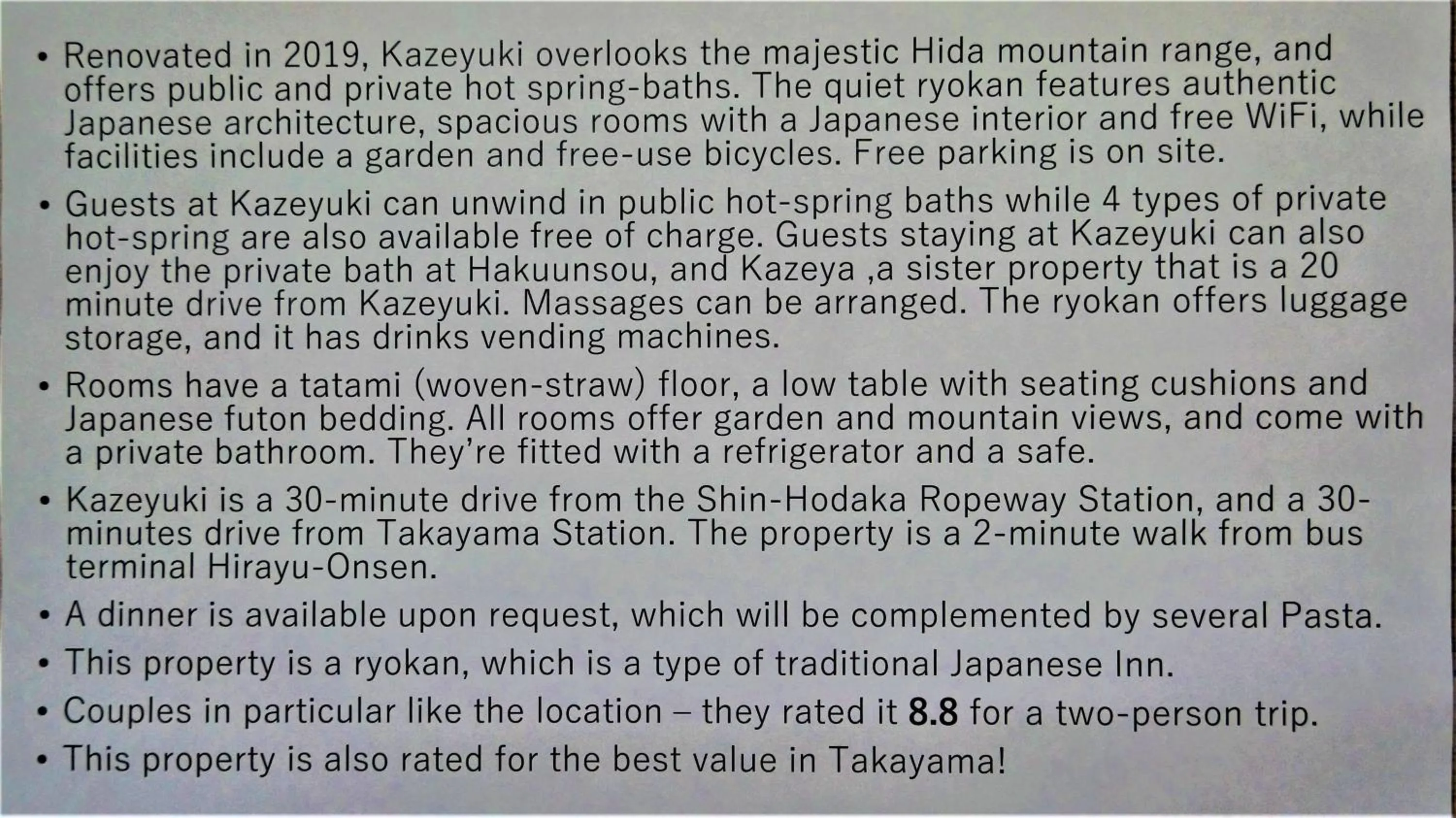 Other in Tabist Kazeyuki