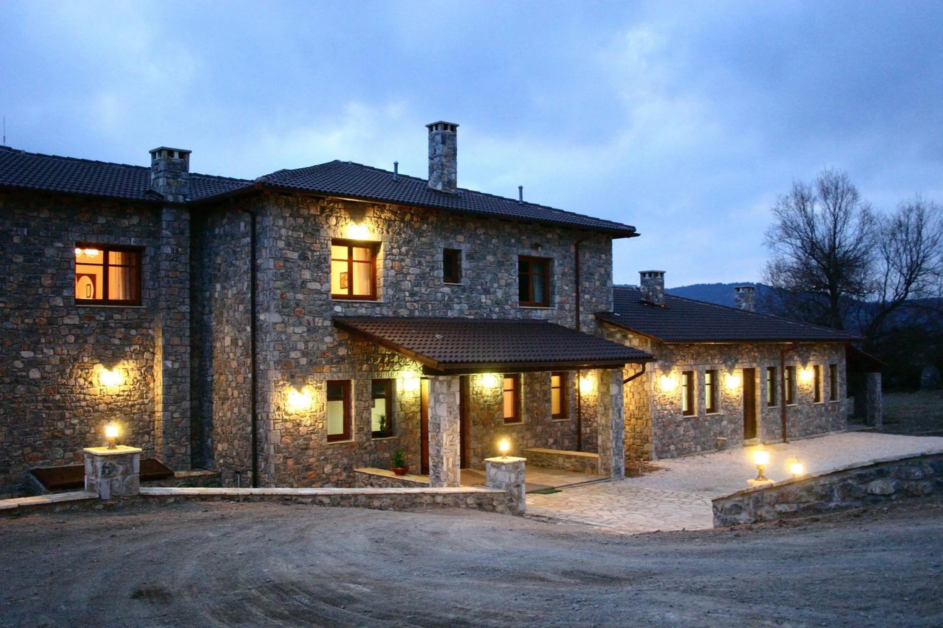 Facade/entrance in Karyatis Resort