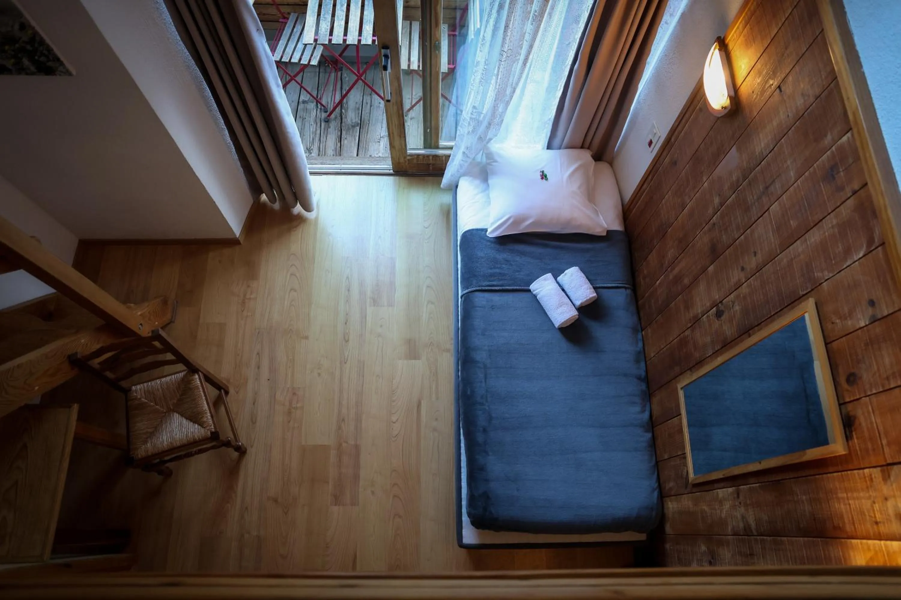 Bed in Hôtel Restaurant Gîtes Les 5 Saisons