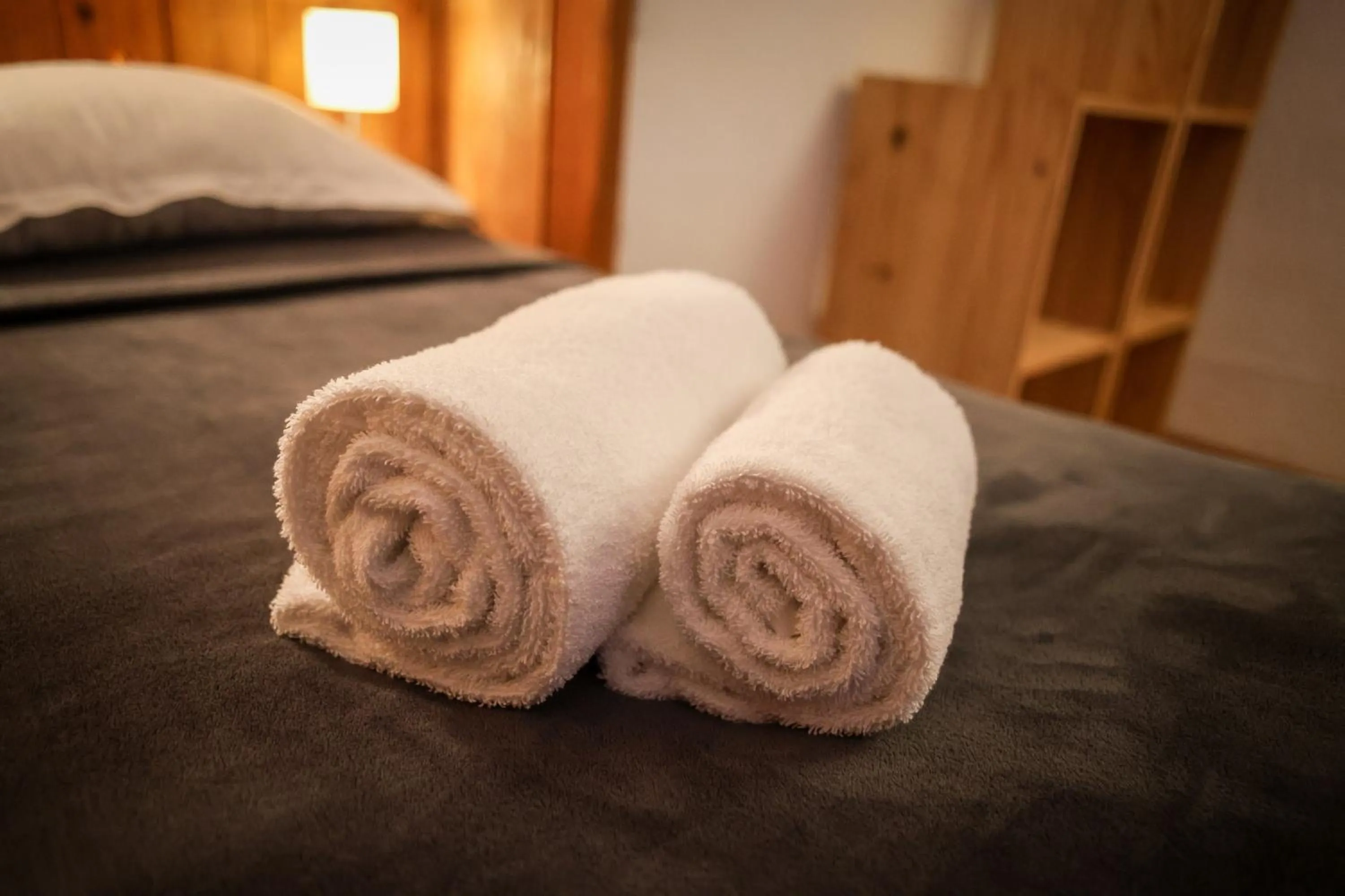 Bed in Hôtel Restaurant Gîtes Les 5 Saisons