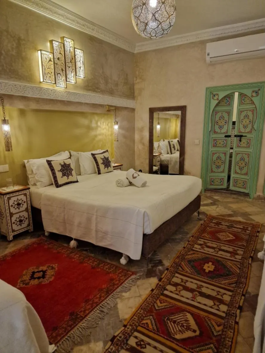 View (from property/room), Bed in Riad Dalla Santa
