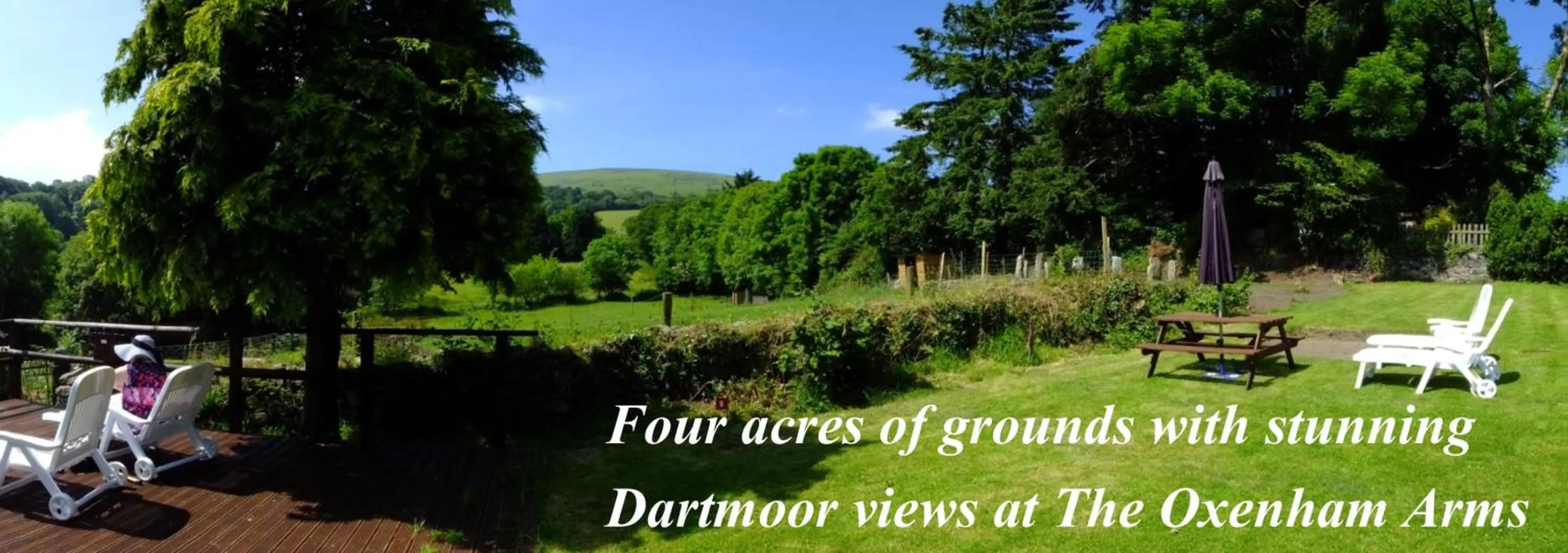 Garden in The Oxenham Arms Hotel Devon