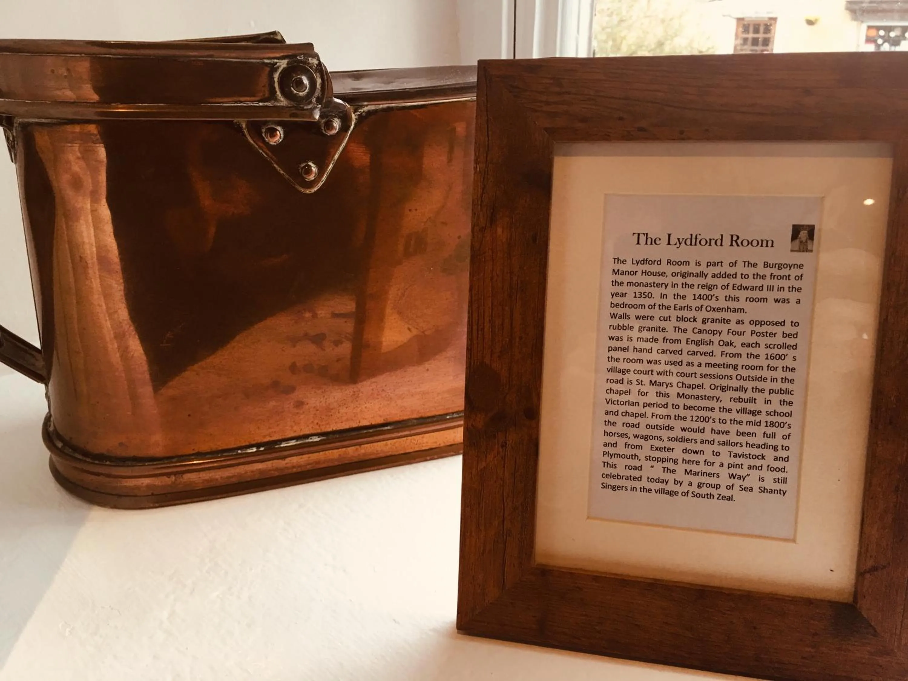 Decorative detail in The Oxenham Arms Hotel Devon