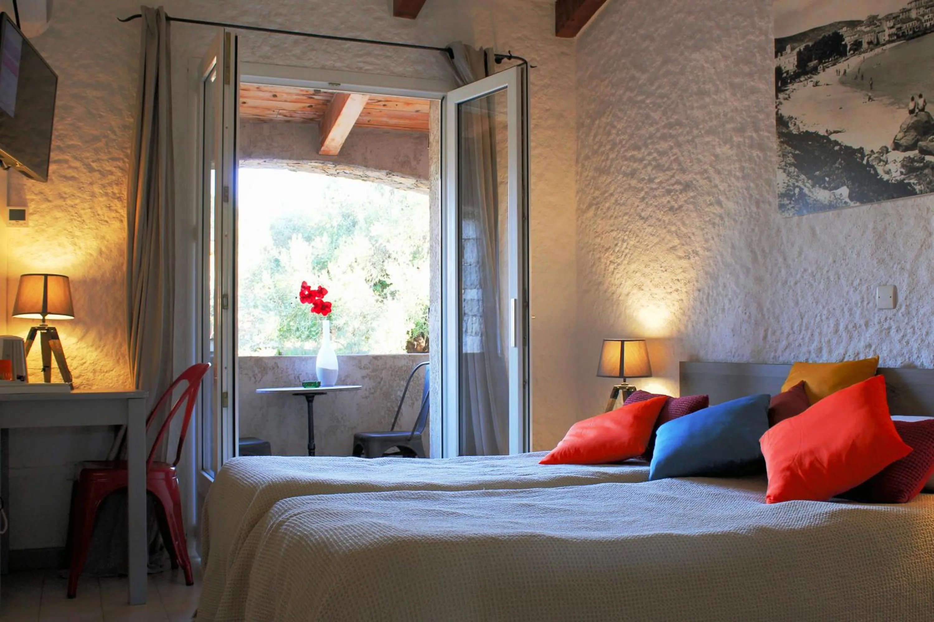 Bed in Hôtel Casa Rossa & Spa