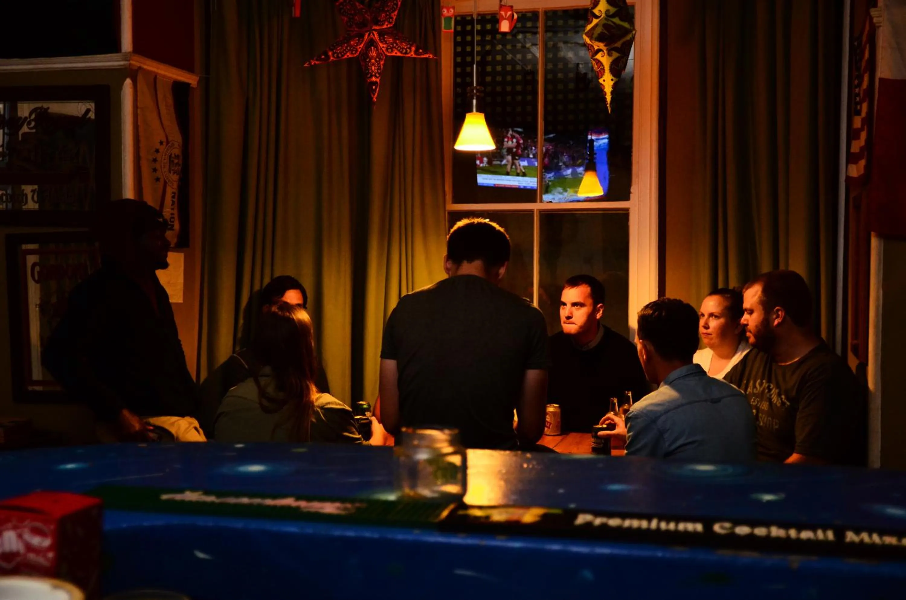 People in Big Blue Backpackers