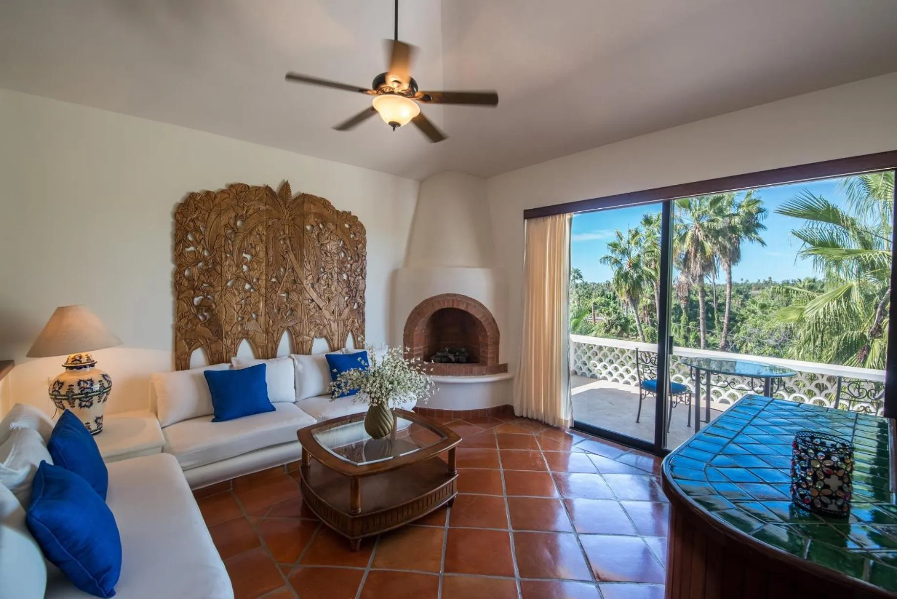 Seating area in Hacienda Todos Los Santos