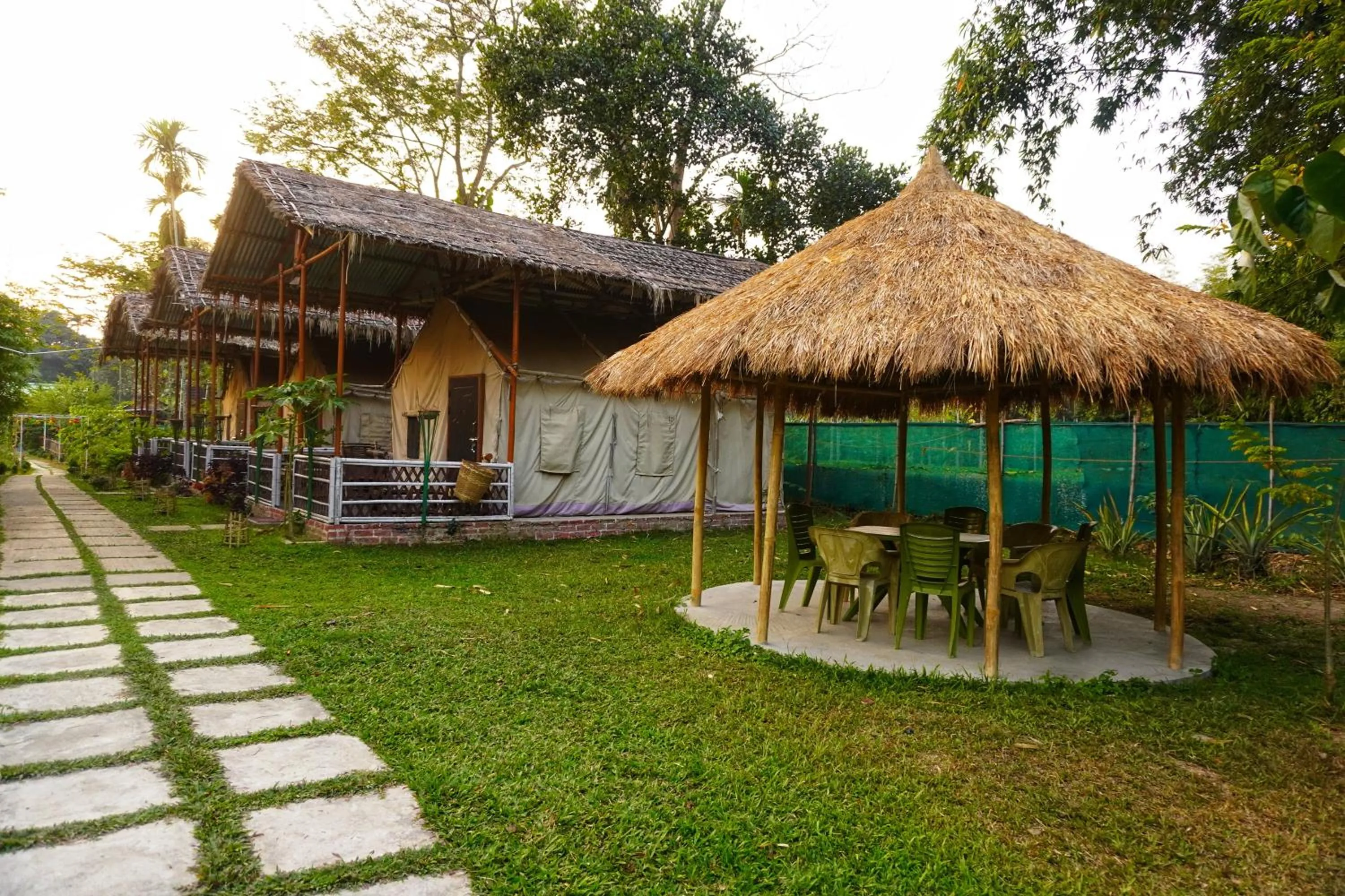 Seating area in Kaziranga Eco Camp