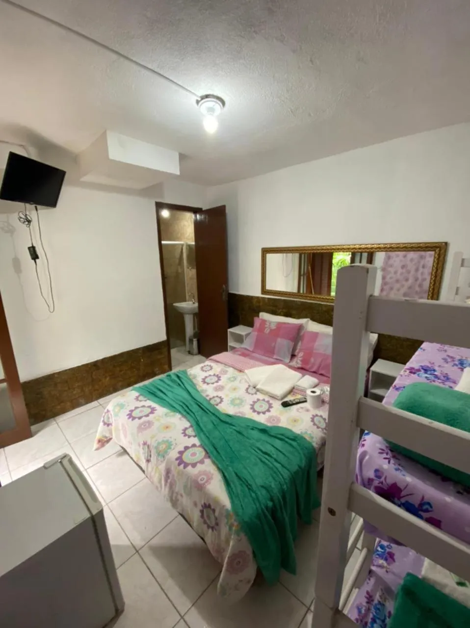 Bed in Pousada Ferradura Beach