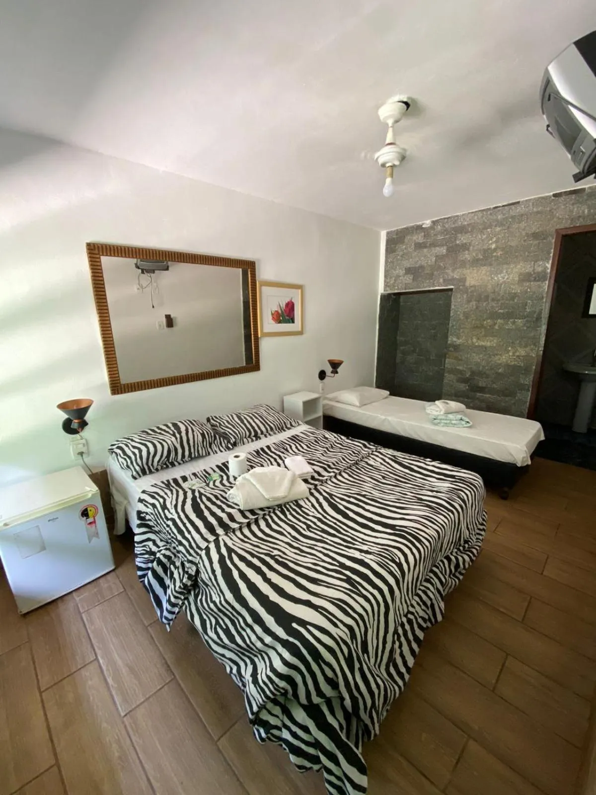 Bed in Pousada Ferradura Beach