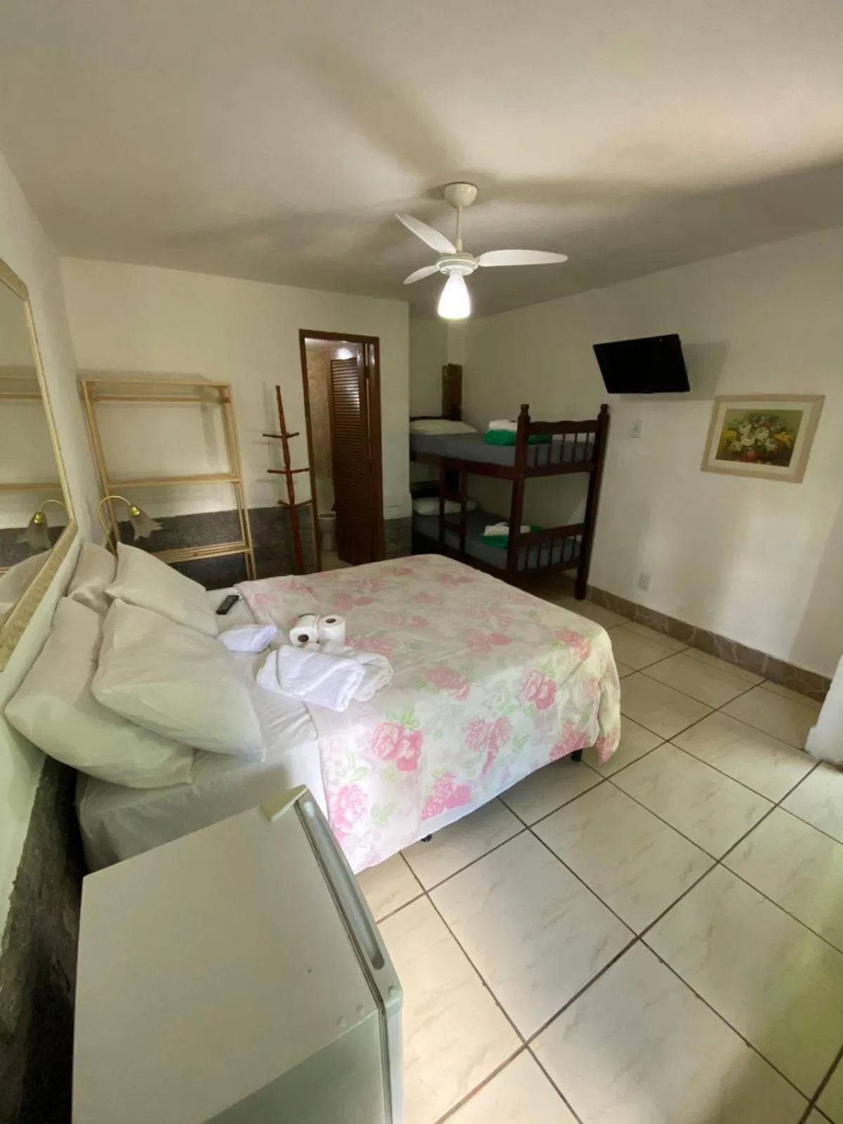 Bed in Pousada Ferradura Beach