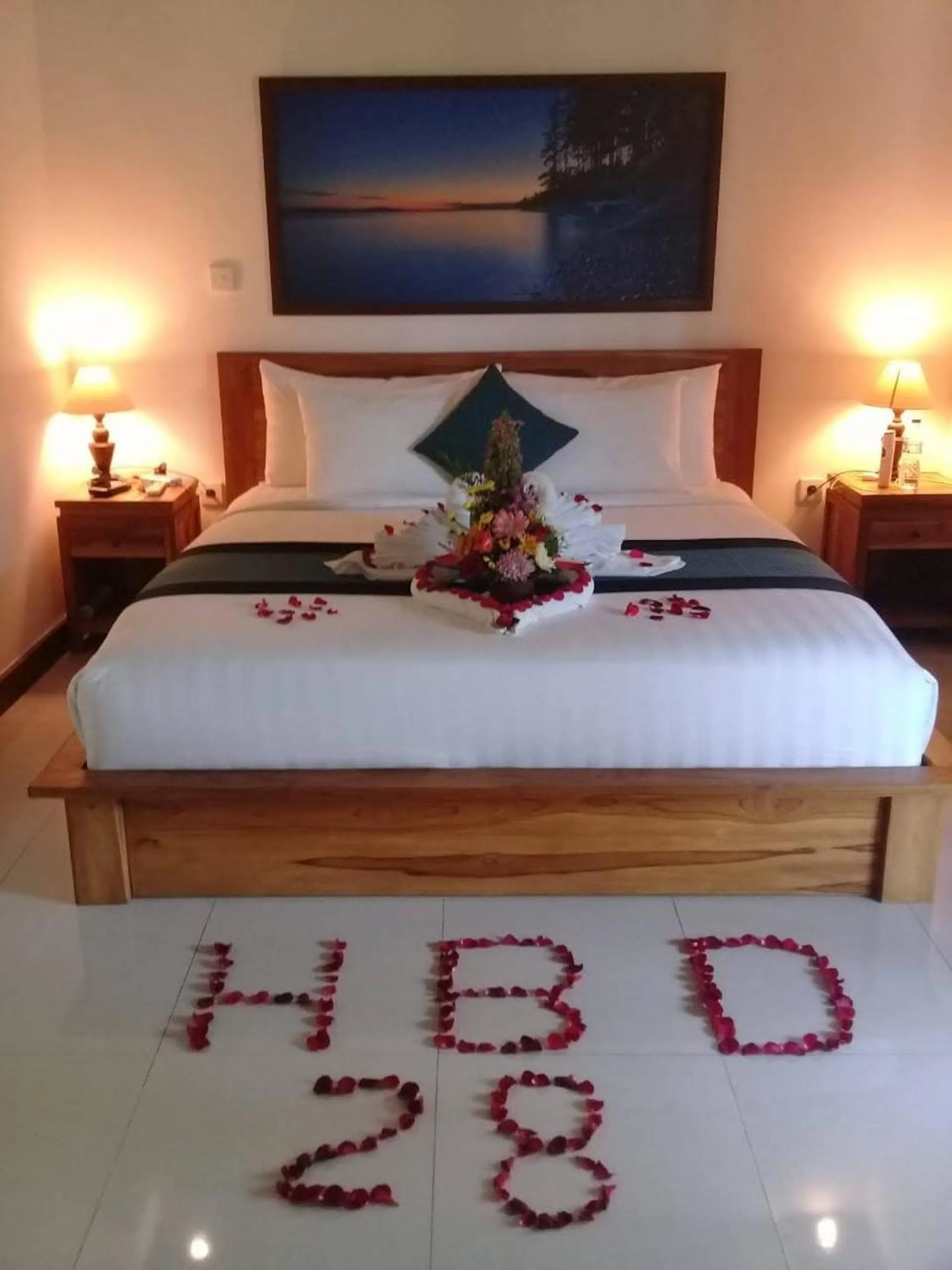 Bed in Paraiso Cottage Ubud