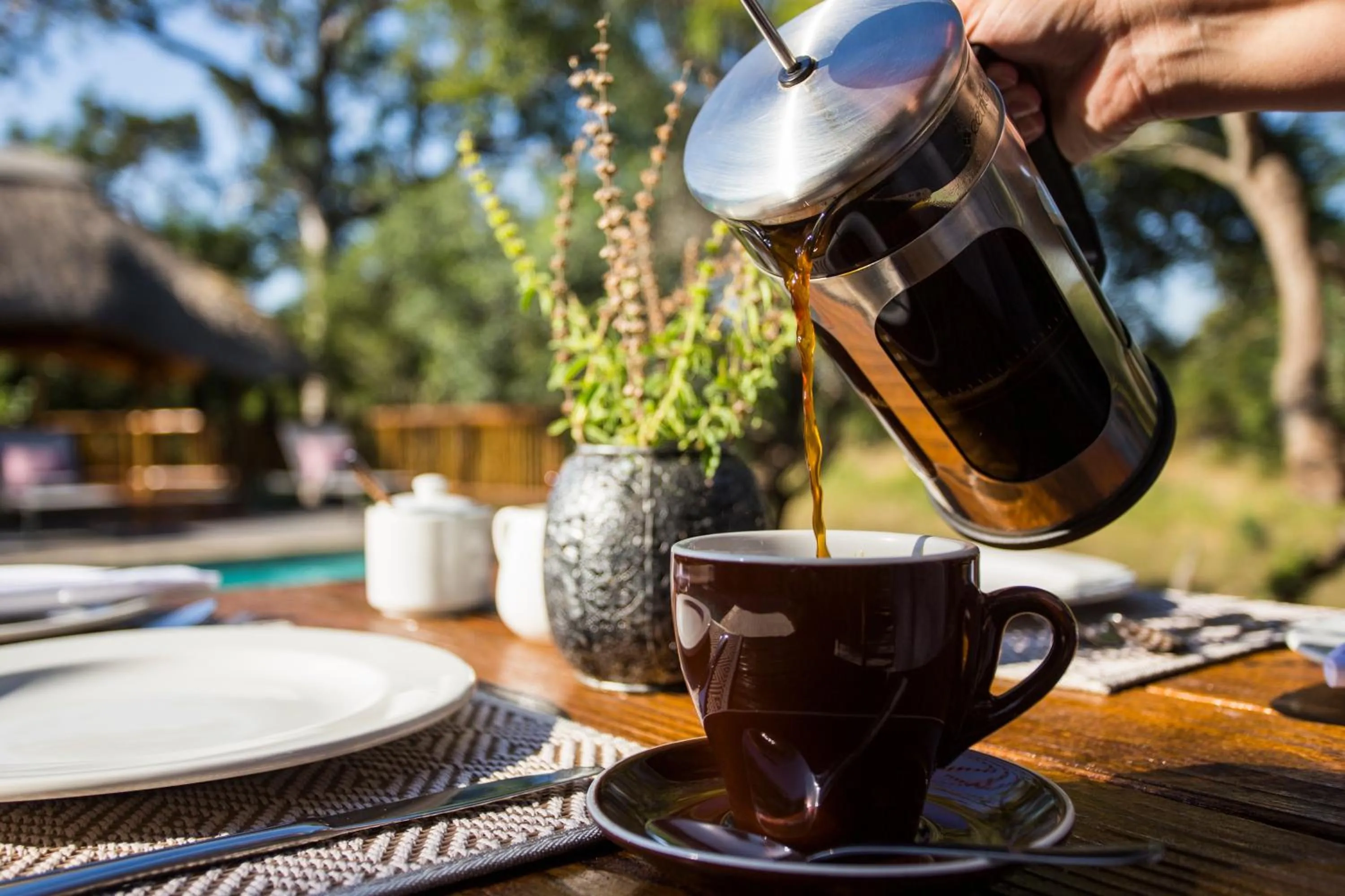 Food and drinks in Vuyani River Lodge