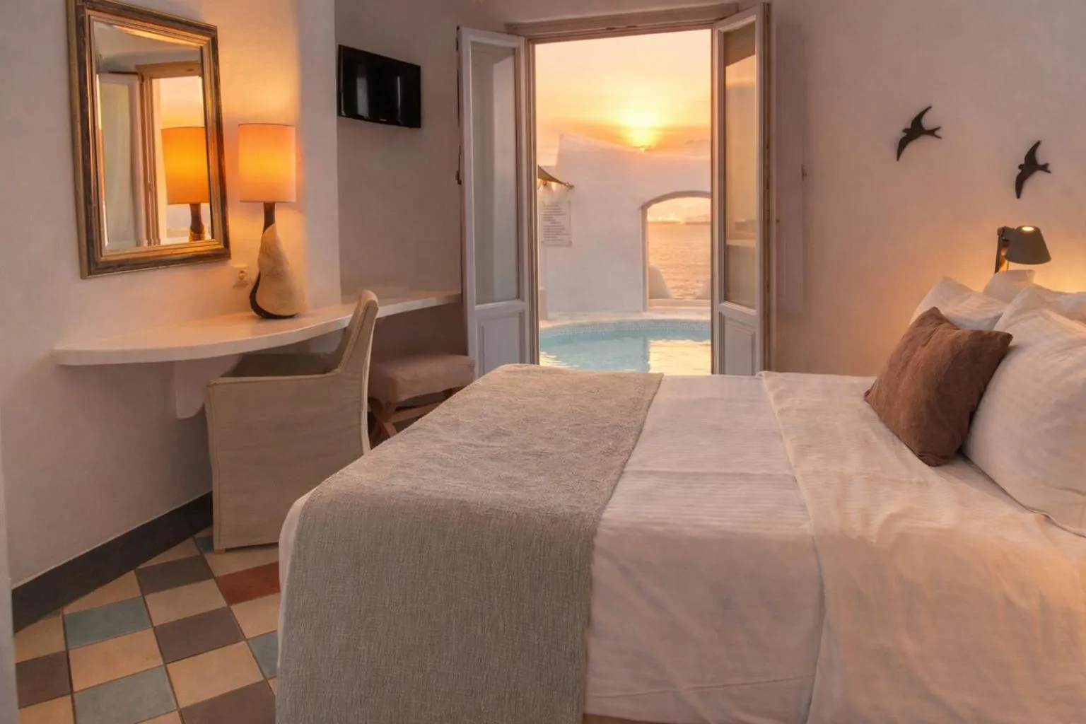 Natural landscape, Bed in Ikastikies Suites