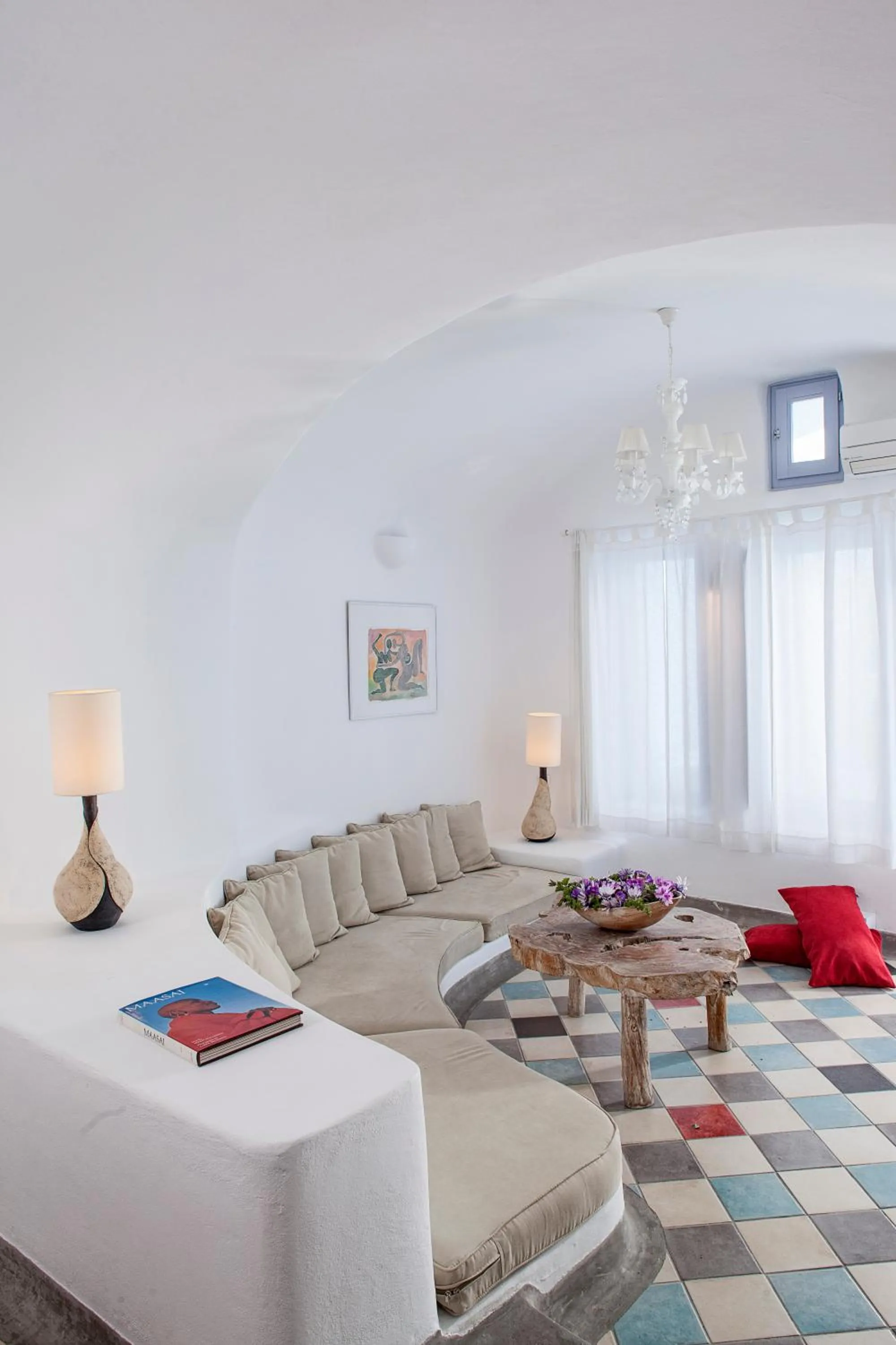 Living room in Ikastikies Suites