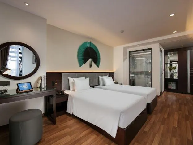 View (from property/room), Bed in Hanoi Fiesta Hotel & Spa