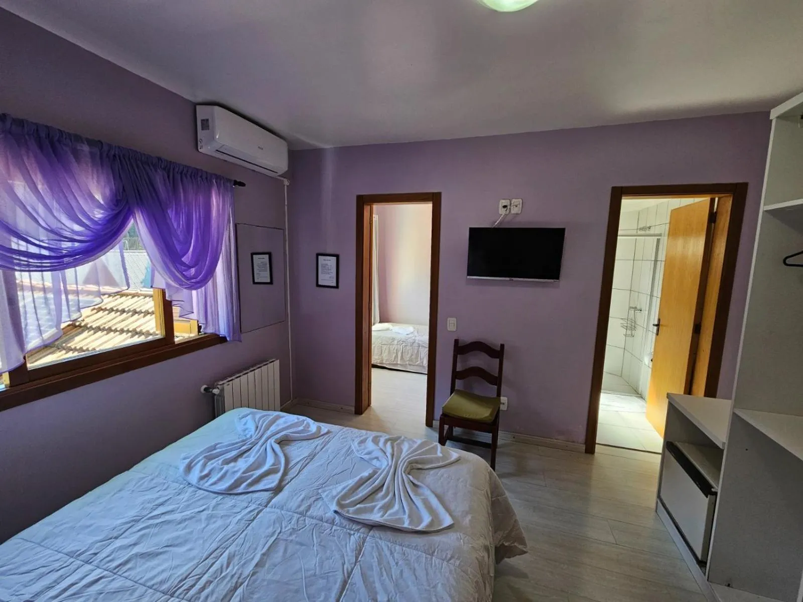 View (from property/room), Bed in Hotel Pousada Cabana da Mata