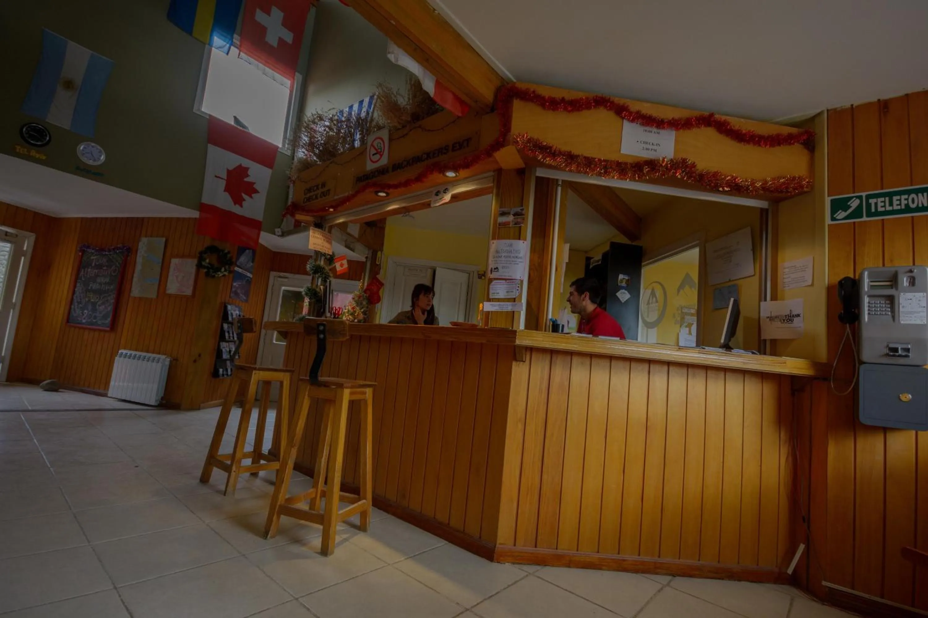 Lobby or reception in Hostel Los Pioneros