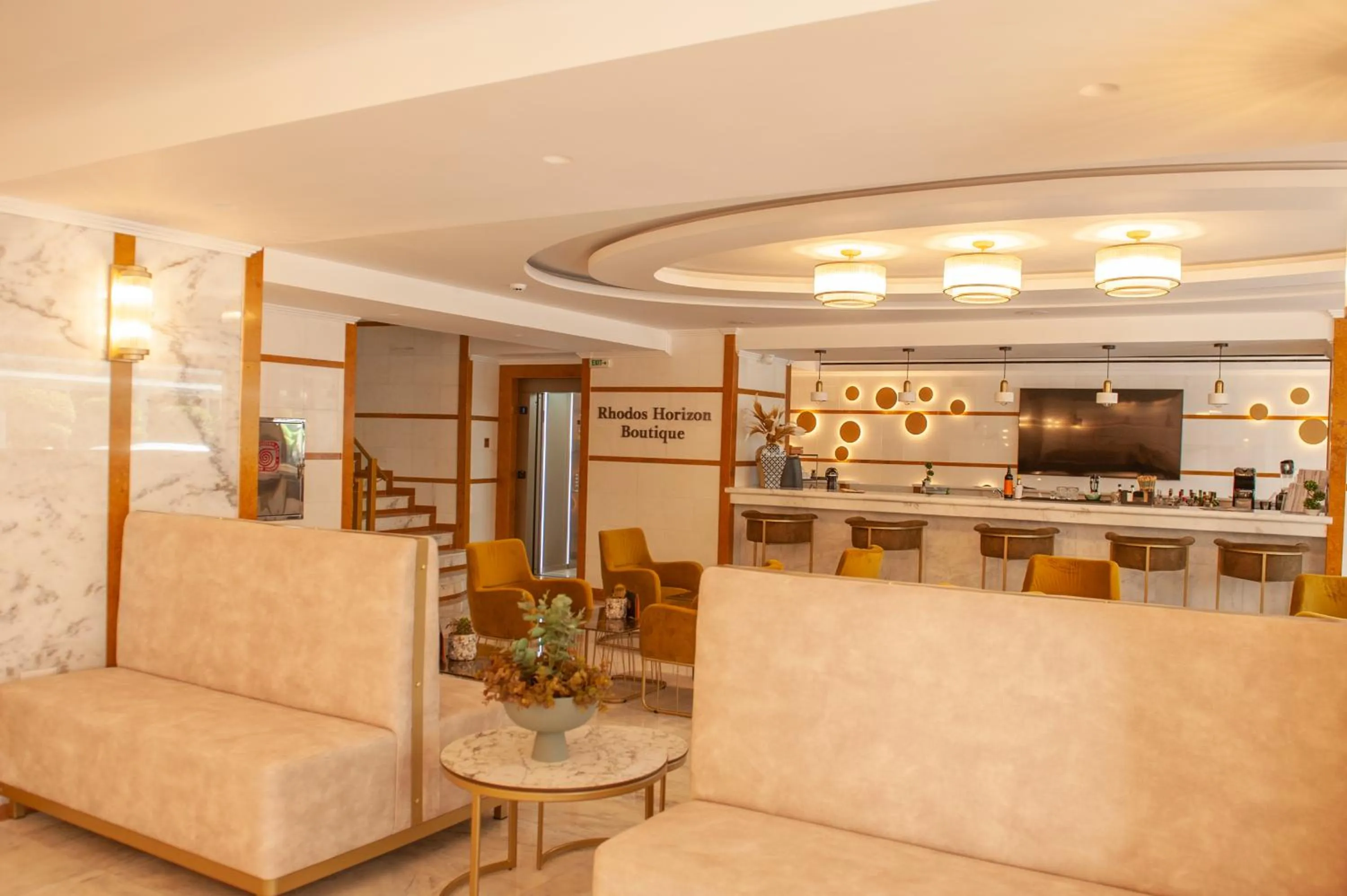 Lounge or bar in Rhodos Horizon Boutique-Adults only