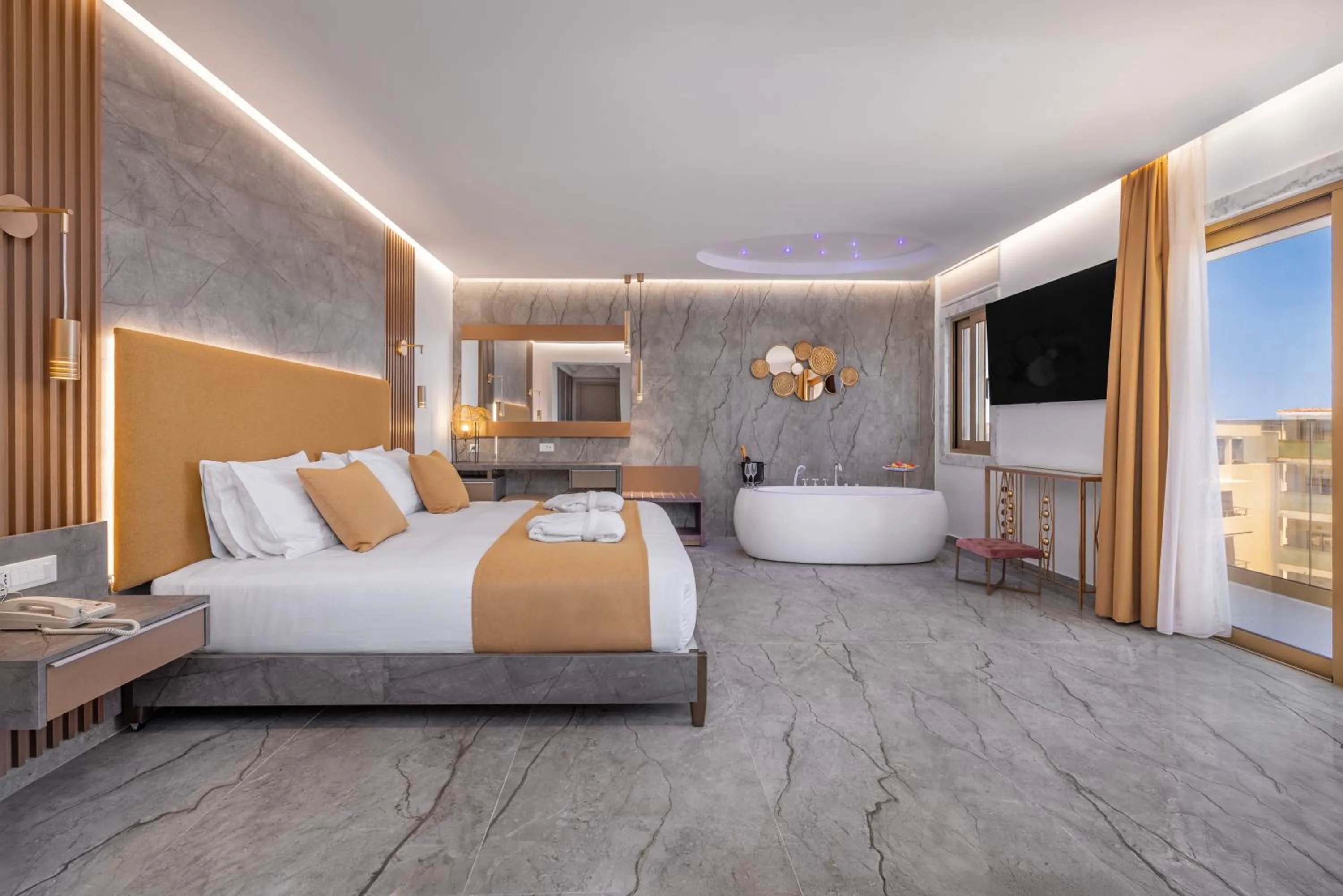 Photo of the whole room, Bed in Rhodos Horizon Boutique-Adults only