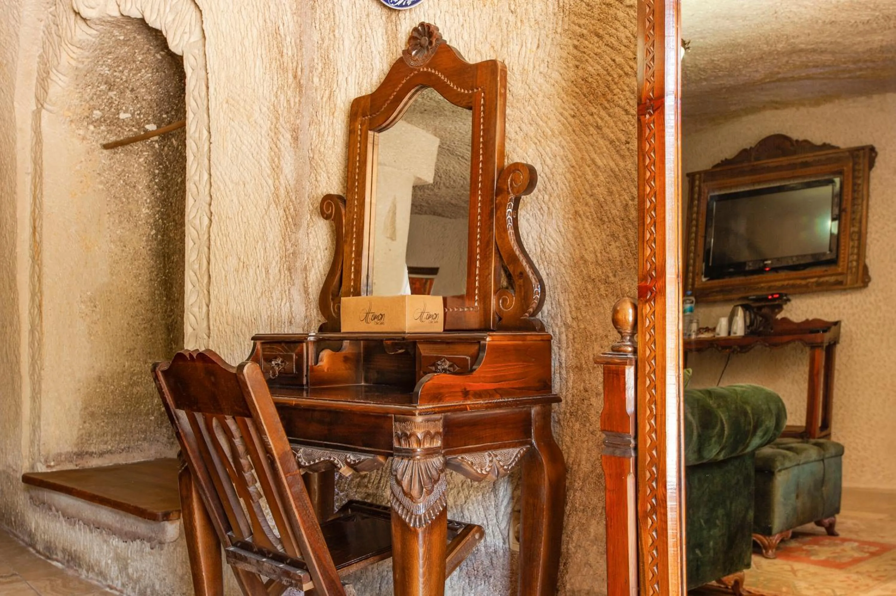 Bedroom in Ottoman Cave Suites