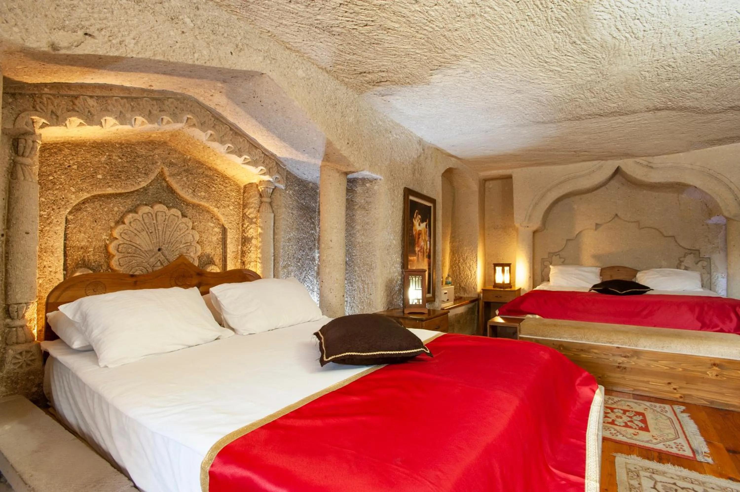 Bed in Ottoman Cave Suites