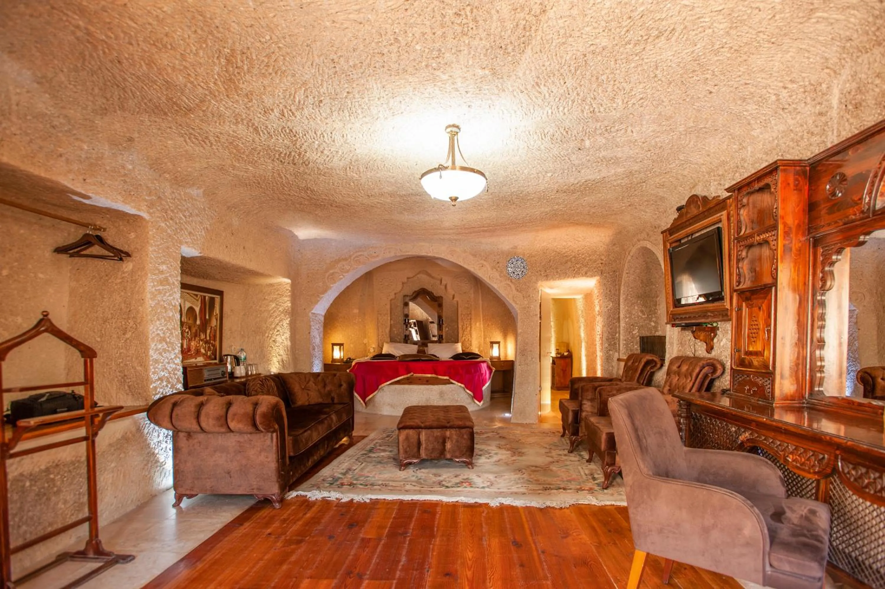 Living room in Ottoman Cave Suites