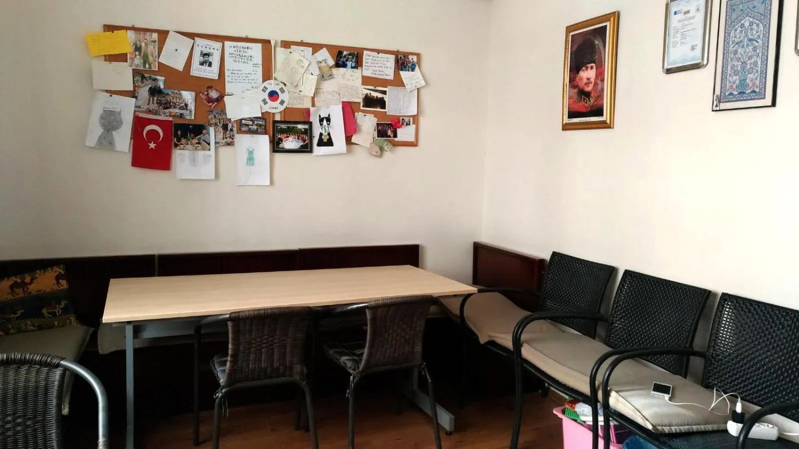 Communal lounge/ TV room in Kevin's Hostel