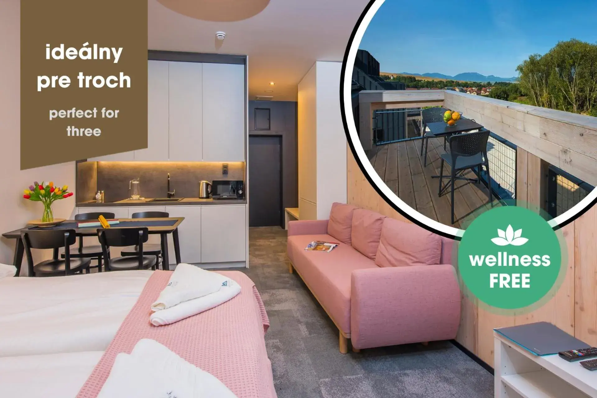 Triple Room with View in Demänová Rezort Triple Room with View in Demänová Rezort