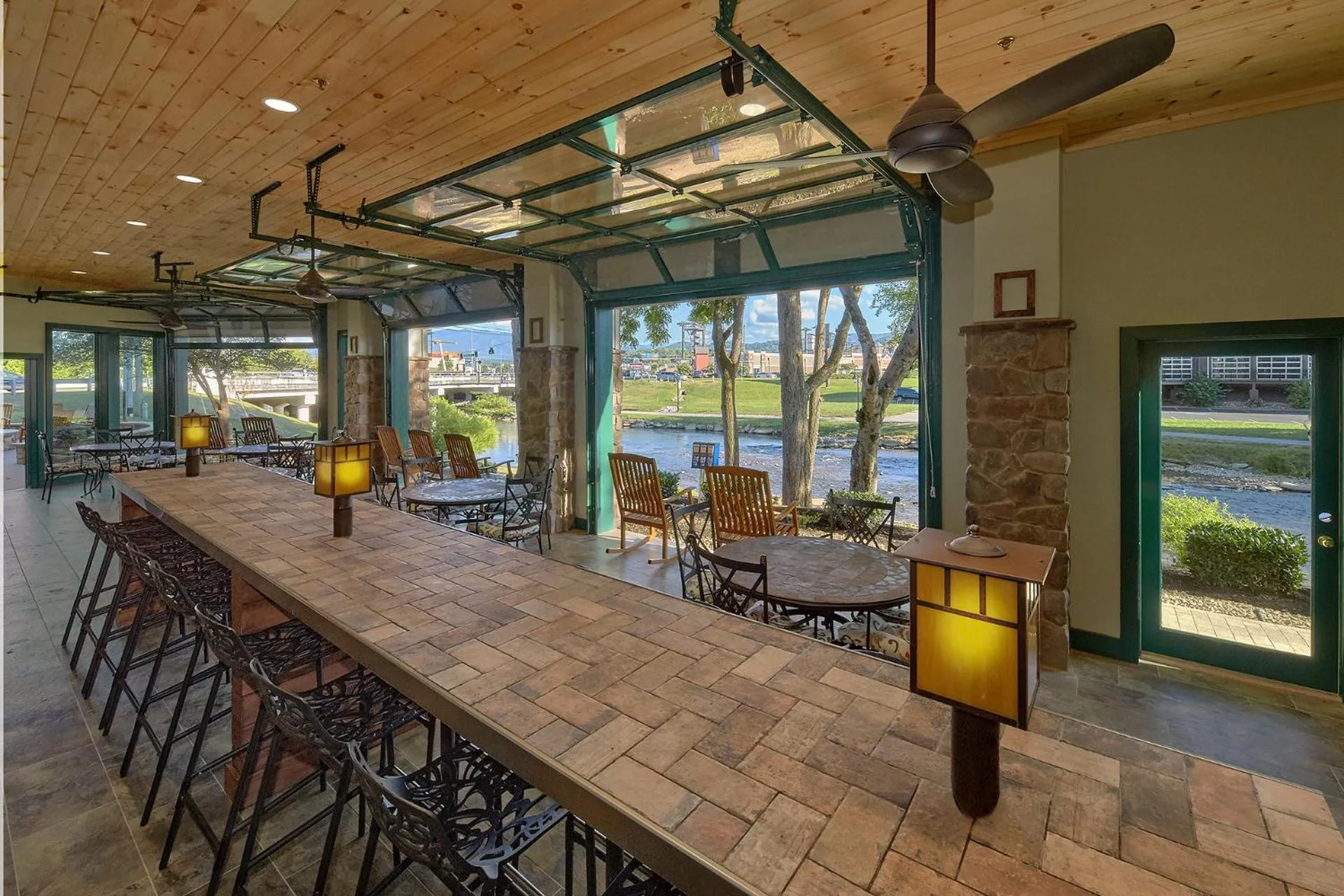 Seating area in The Inn On The River