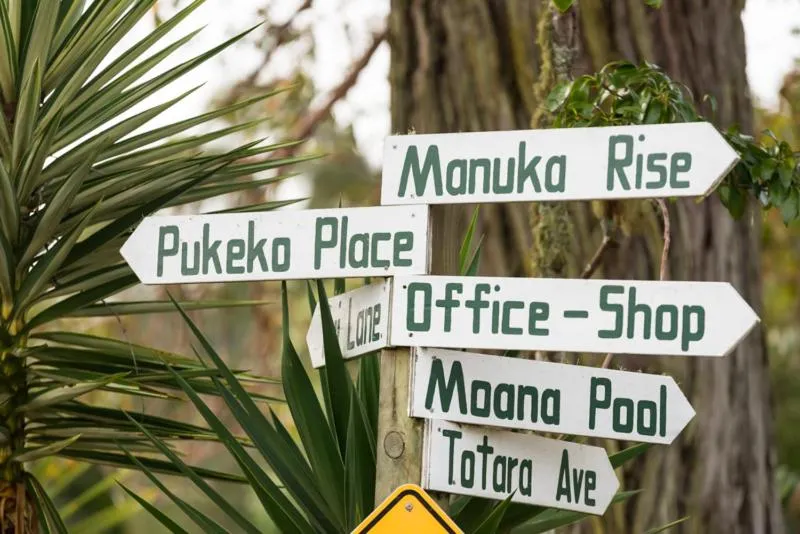 Decorative detail in Russell-Orongo Bay Holiday Park