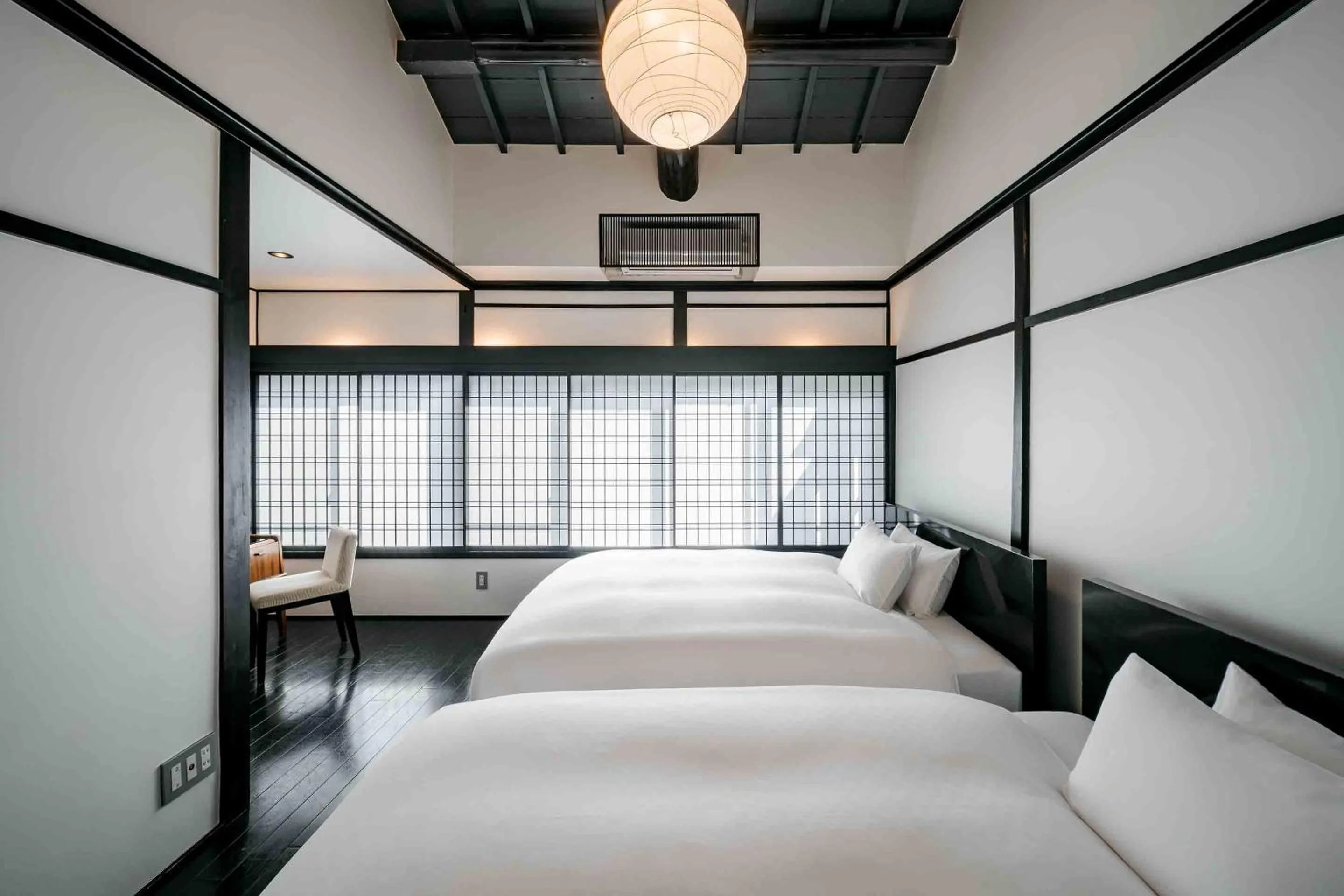 Bedroom, Bed in Shobu an Machiya House