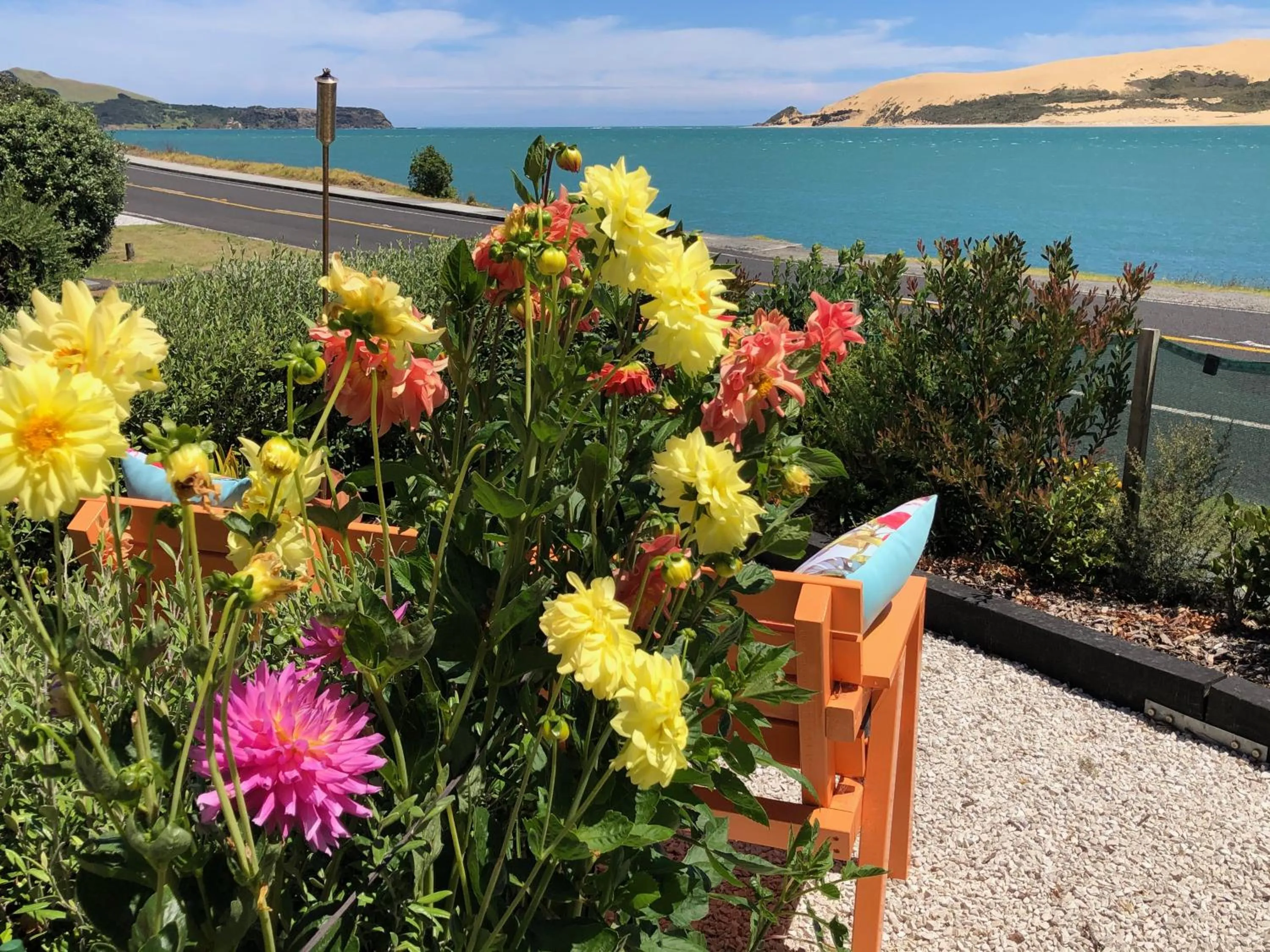 Garden in Opononi Lighthouse Motel