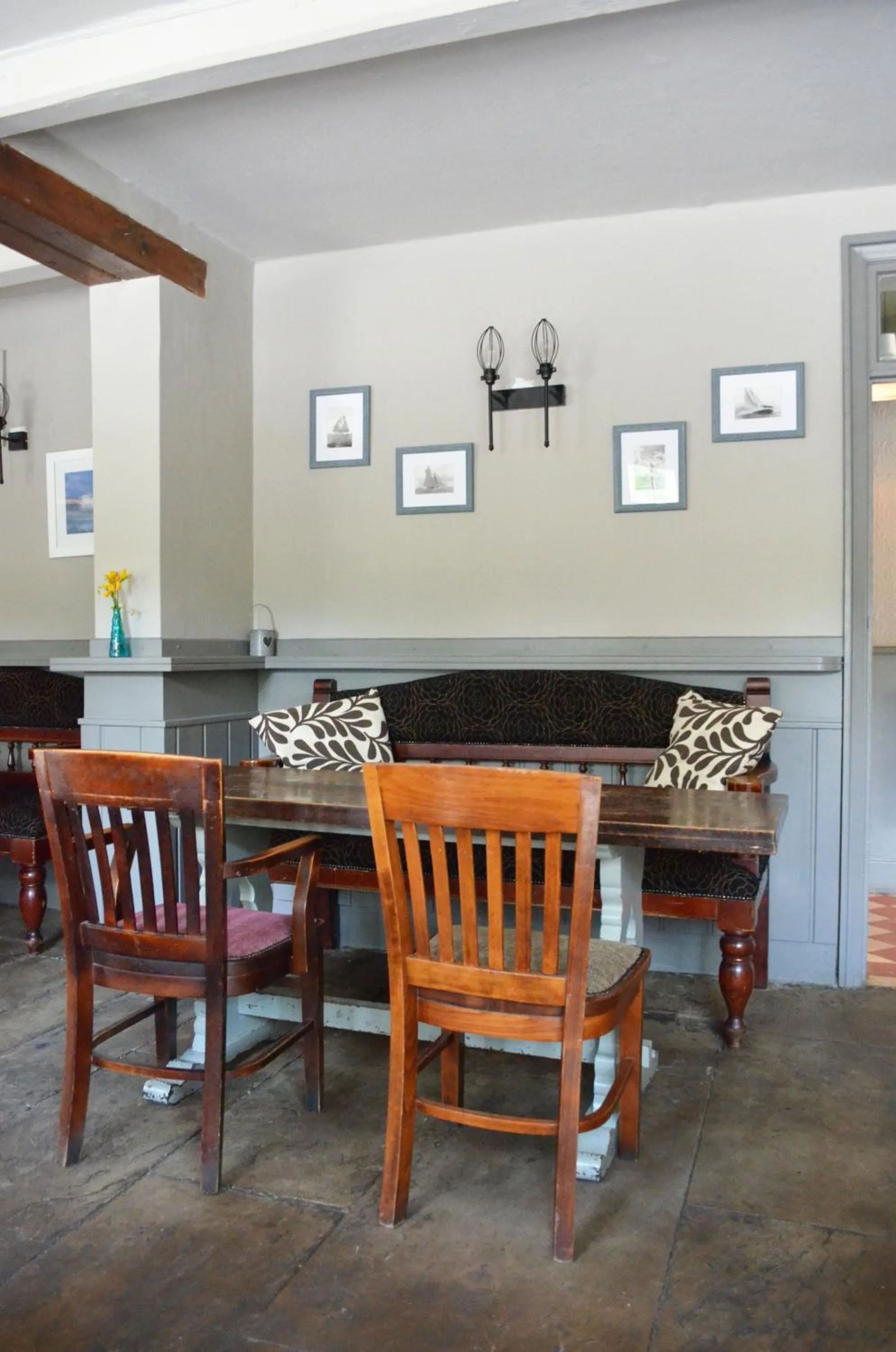 Dining area in The Feathers