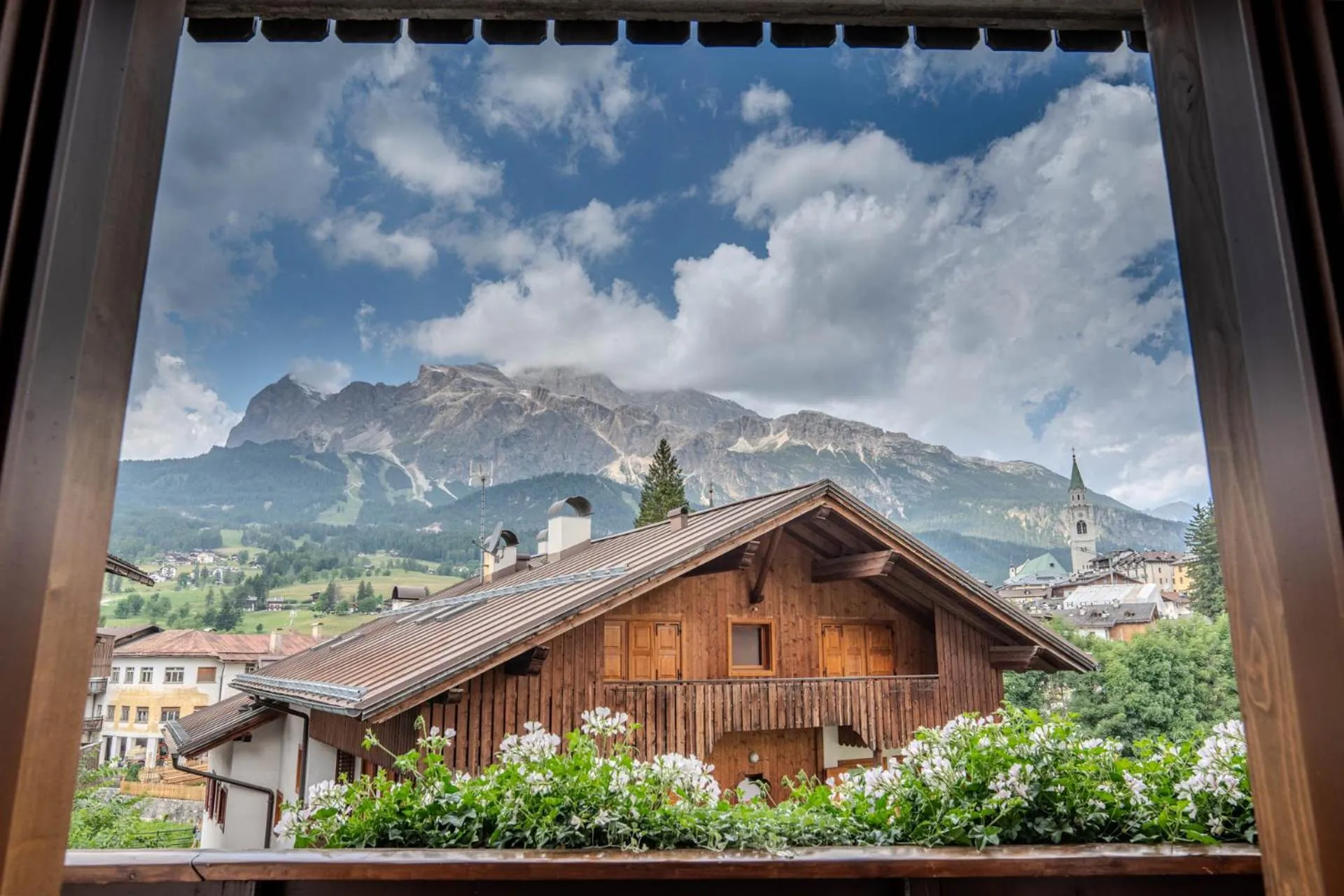 View (from property/room) in Hotel Panda Cortina- ricarica auto elettriche