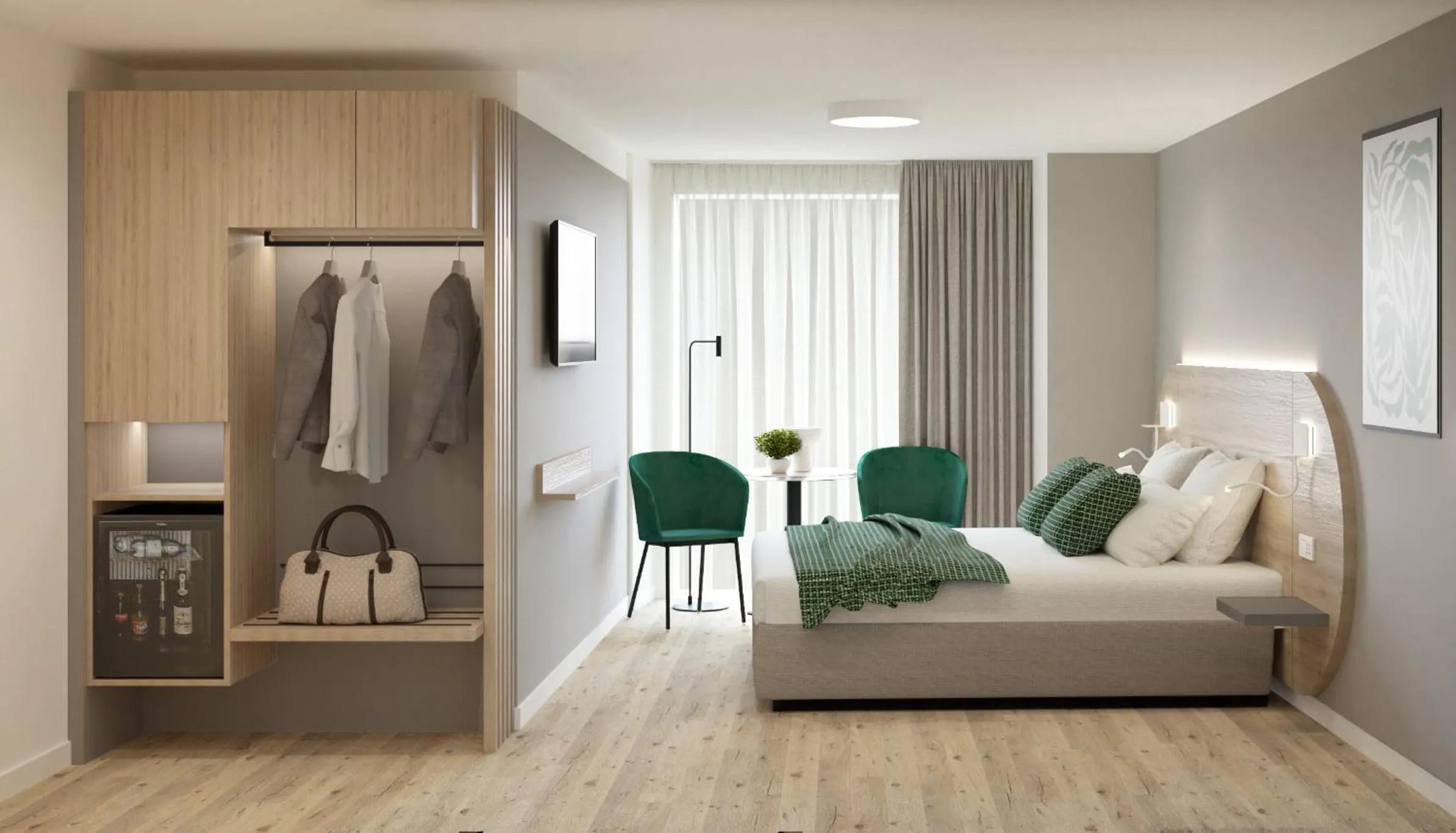 Bed in Hotel Venezia