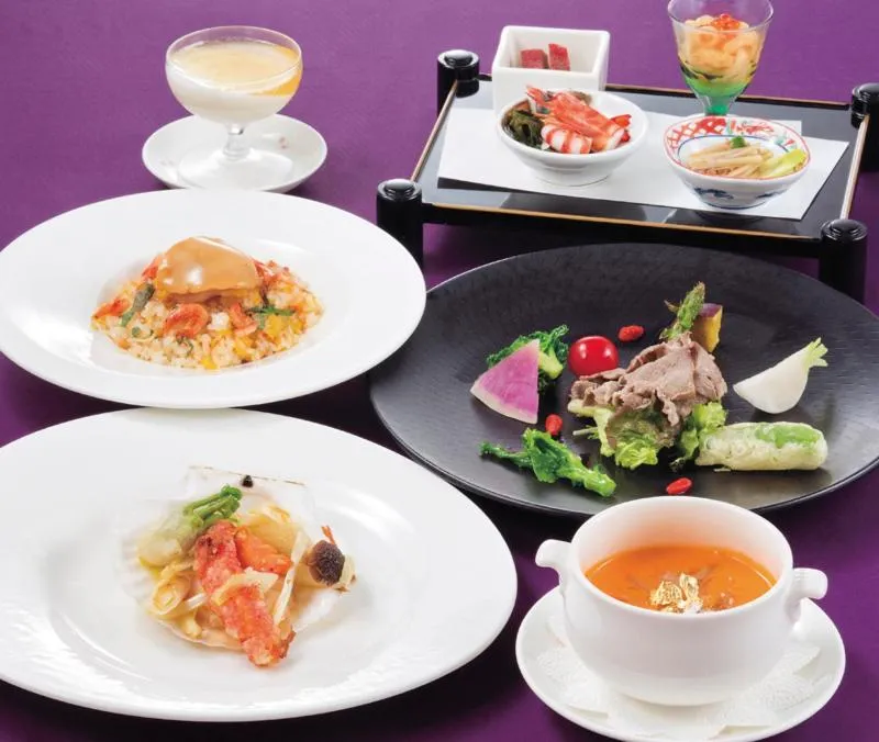Food close-up, Lunch and Dinner in Keio Plaza Hotel Tama