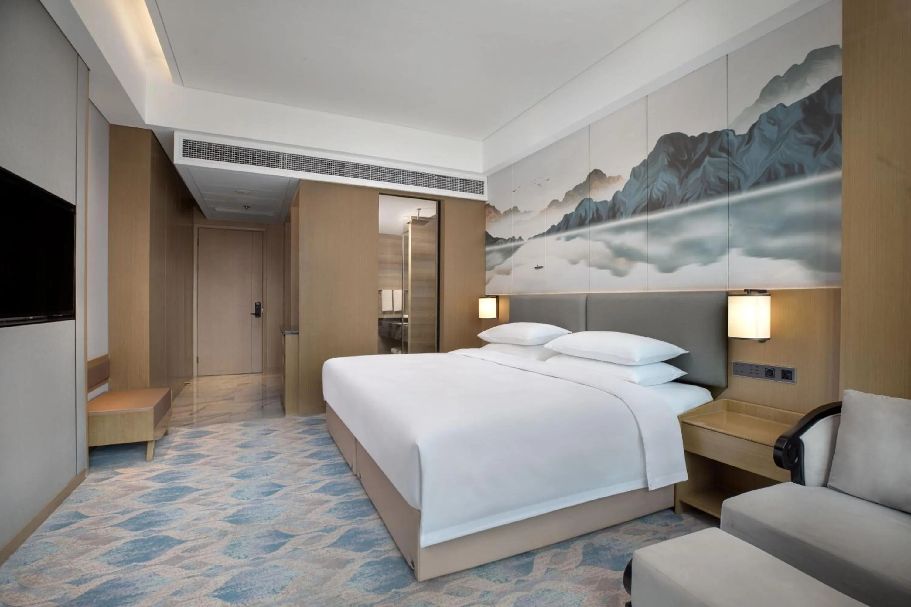 Photo of the whole room, Bed in Courtyard by Marriott Hangzhou Xiaoshan