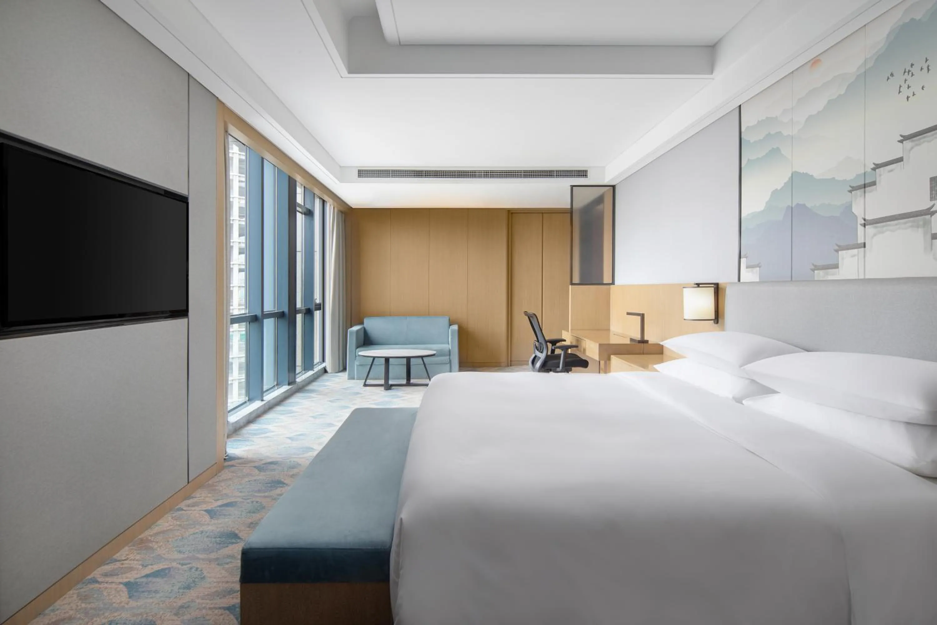 Photo of the whole room, Bed in Courtyard by Marriott Hangzhou Xiaoshan